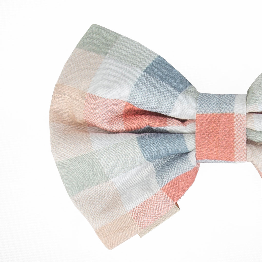 Spring Checkered Dog Bowtie - Blooming Collection image 1