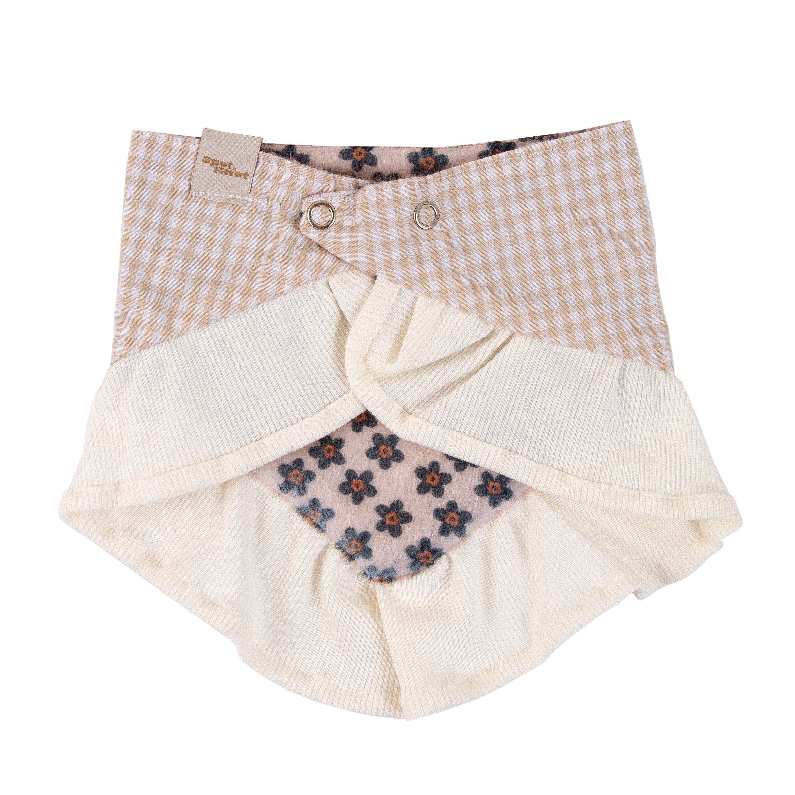 Pet Bandana Ruffles Flower Fall | Reversible image 2