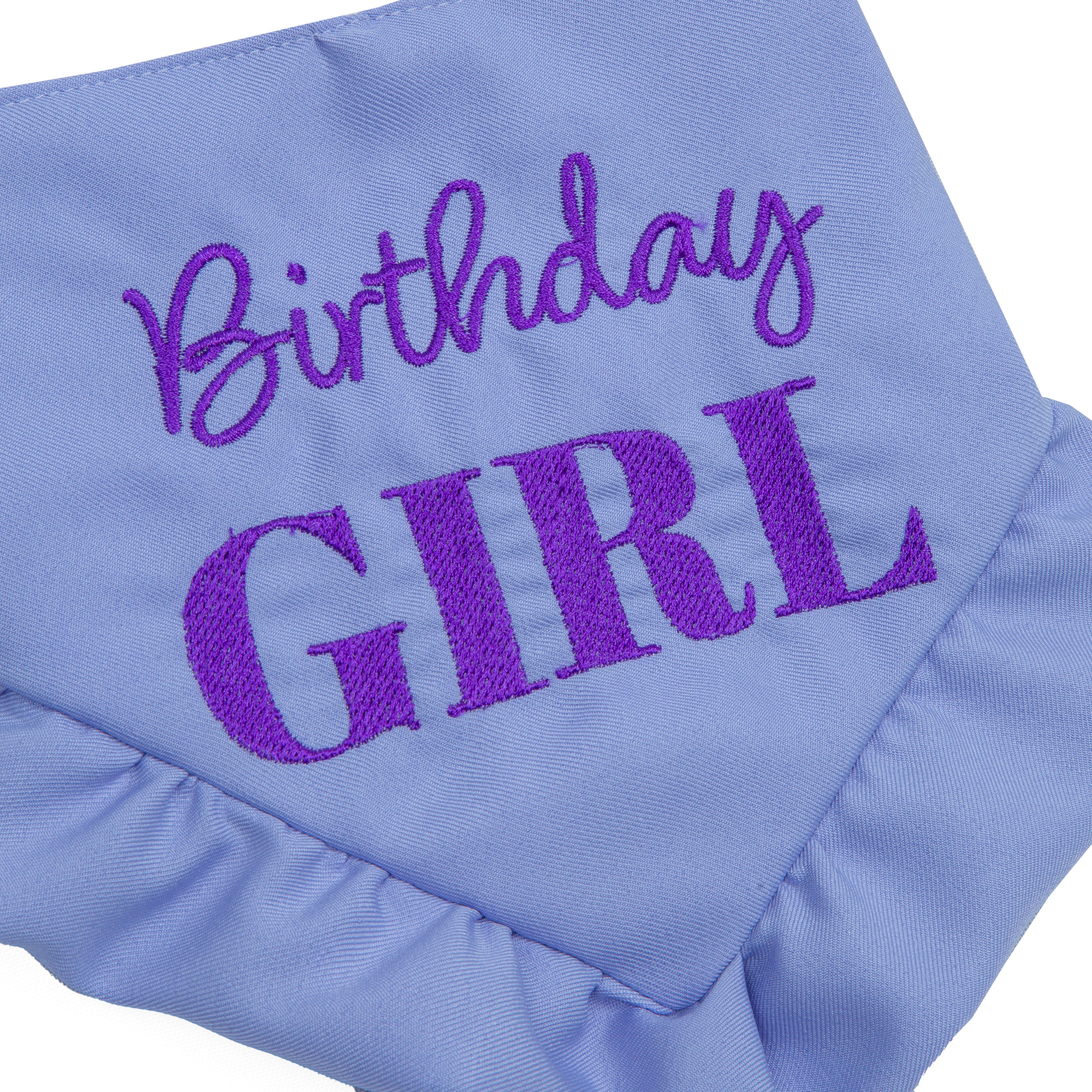 Bandana Birthday Girl Skirt Pink and Purple | Embroidered Pawty Time Pet Bandana for Dog & Cat with Snap image 9