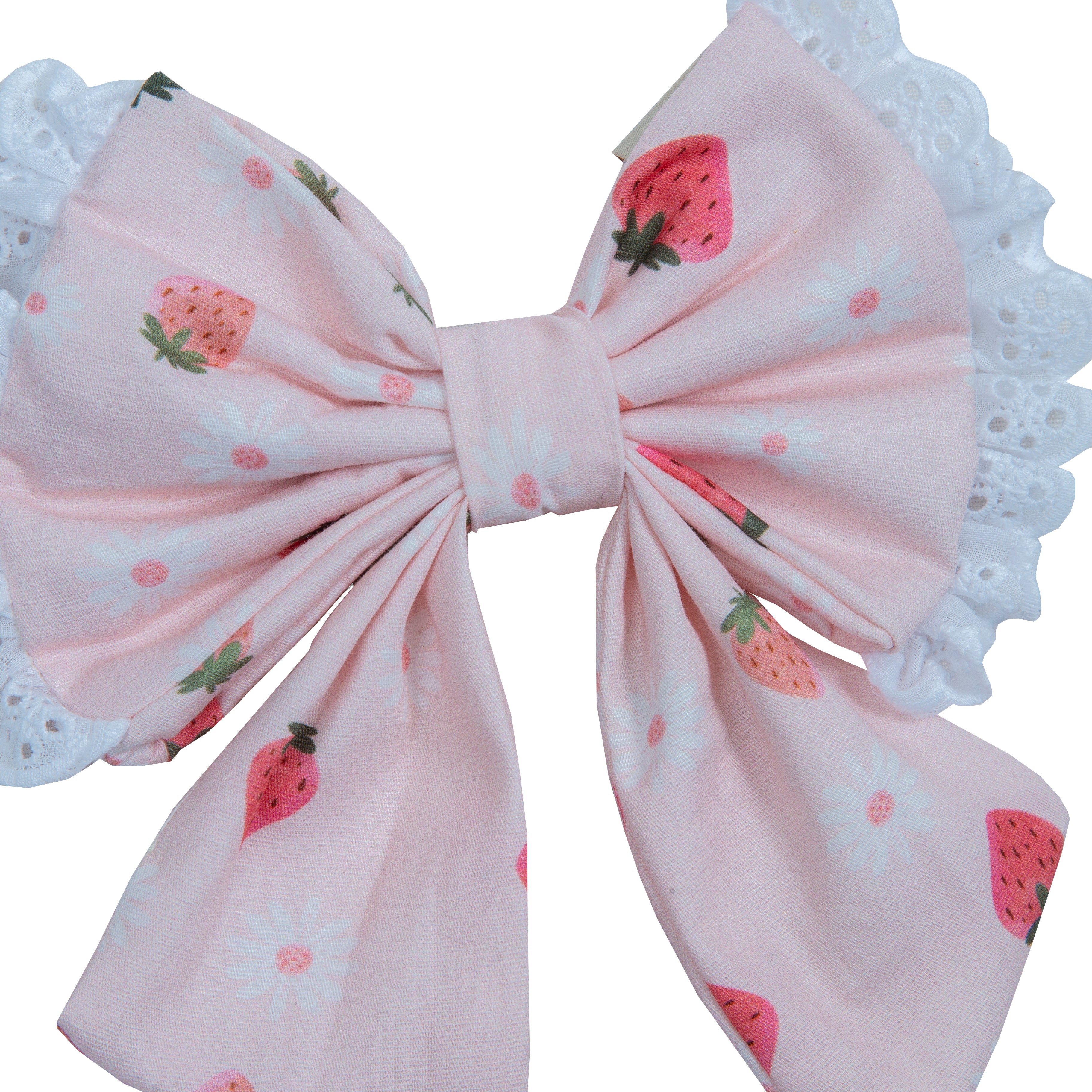 Pet Sailor Bow Strawberry Field with Ruffle | Sunny Day Collection - Summer (Slip on collar) image 4
