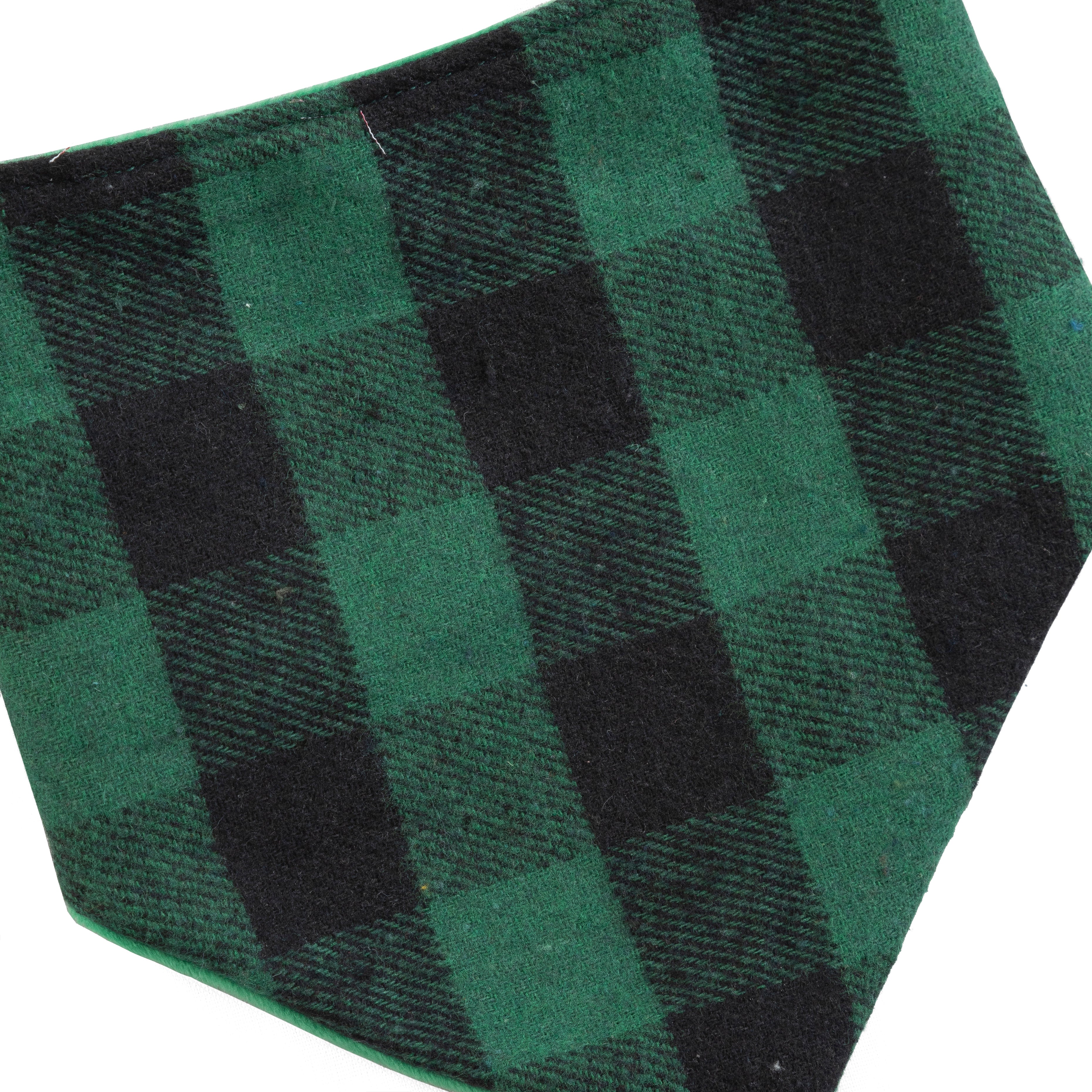 Pet Bandana Merry Woofmas Embroidered Reversible Checkered | Christmas Collection image 6