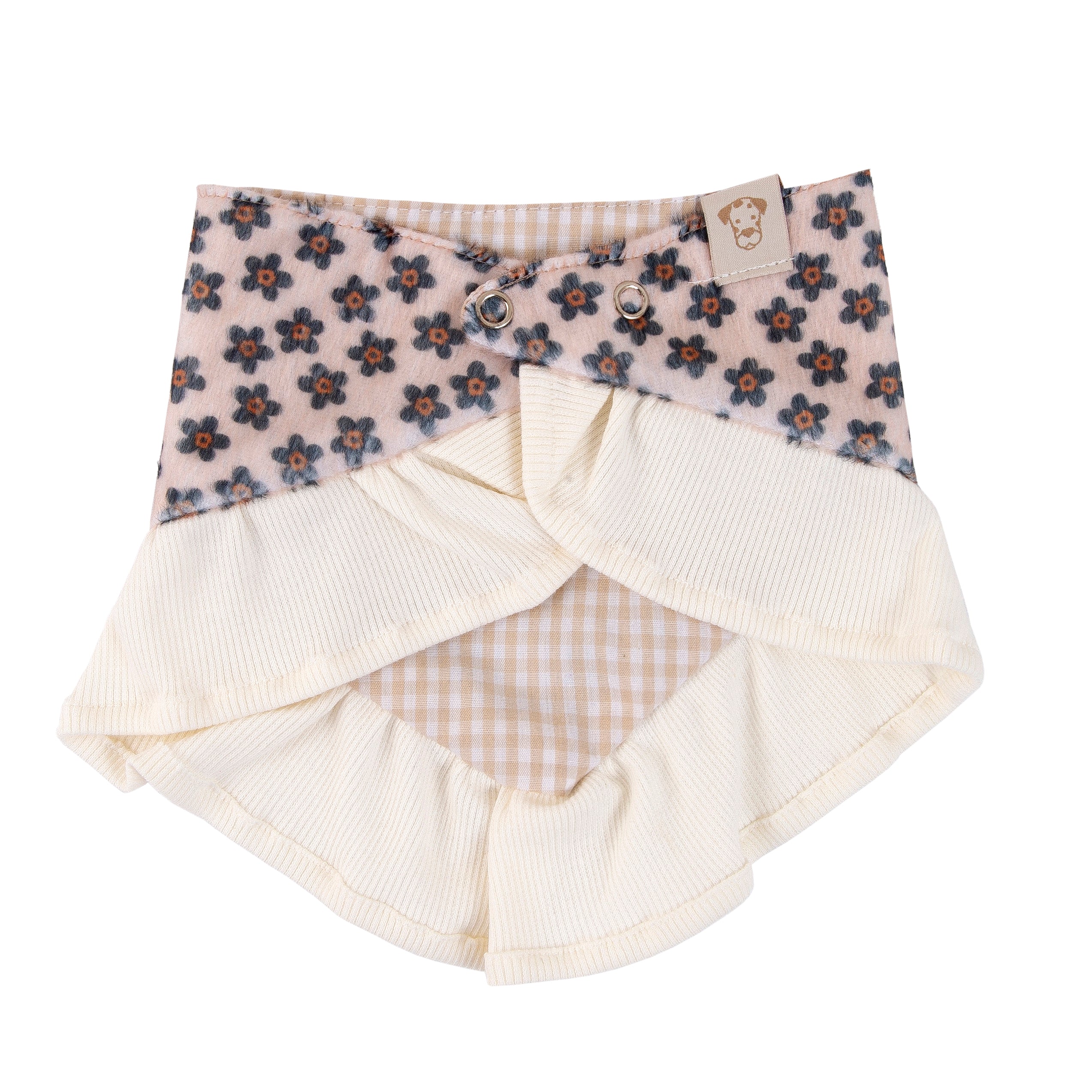 Pet Bandana Ruffles Flower Fall | Reversible image 6