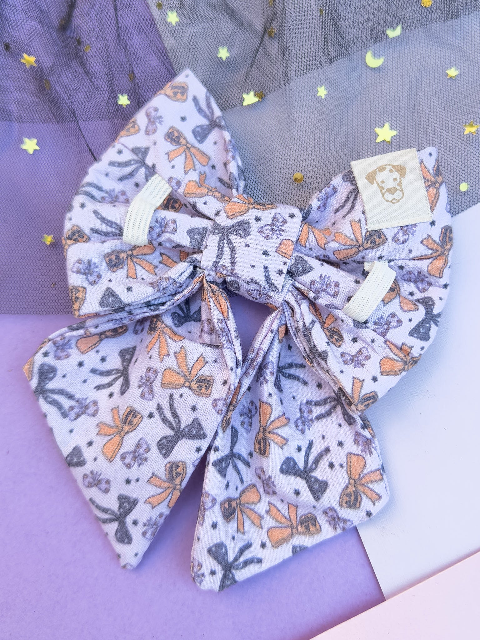 Dog Sailor Bow Halloween Bows | Autumn Collection - Fall (Slip on collar) image 3
