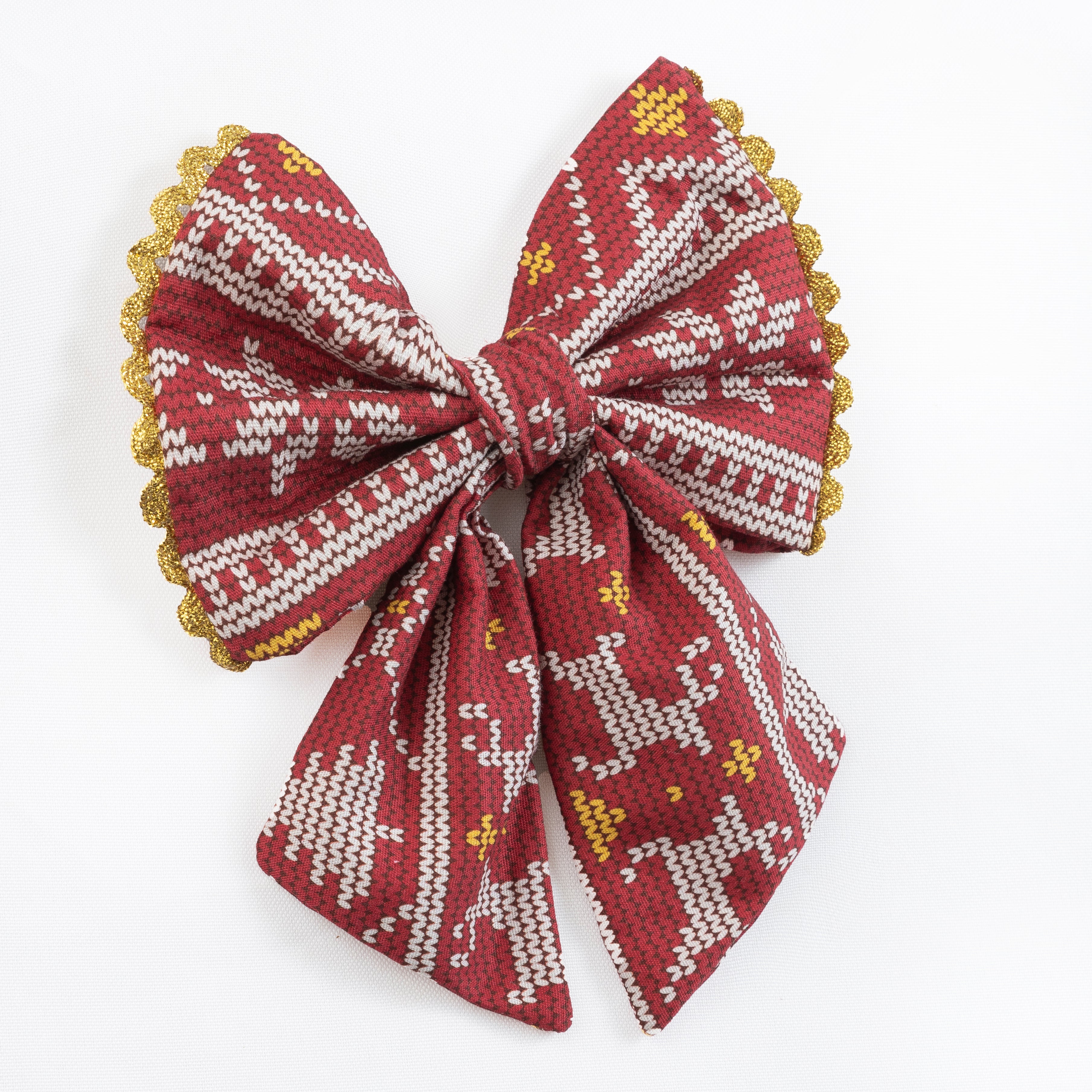 Christmas Dog Bow Holiday Flair | (Slip on collar) image 2