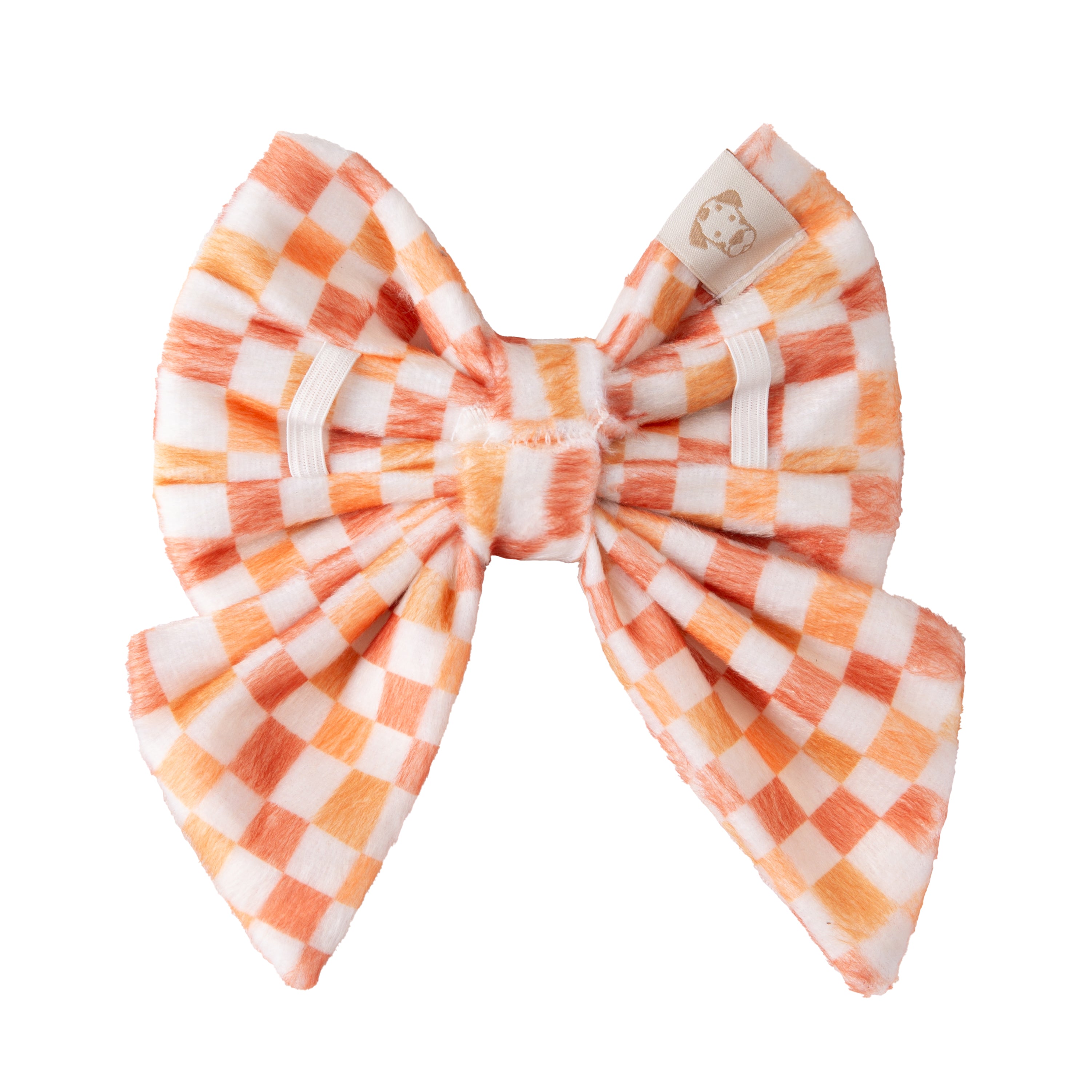 Dog Sailor Bow Checkered | Autumn Collection - Fall (Slip on collar) image 2