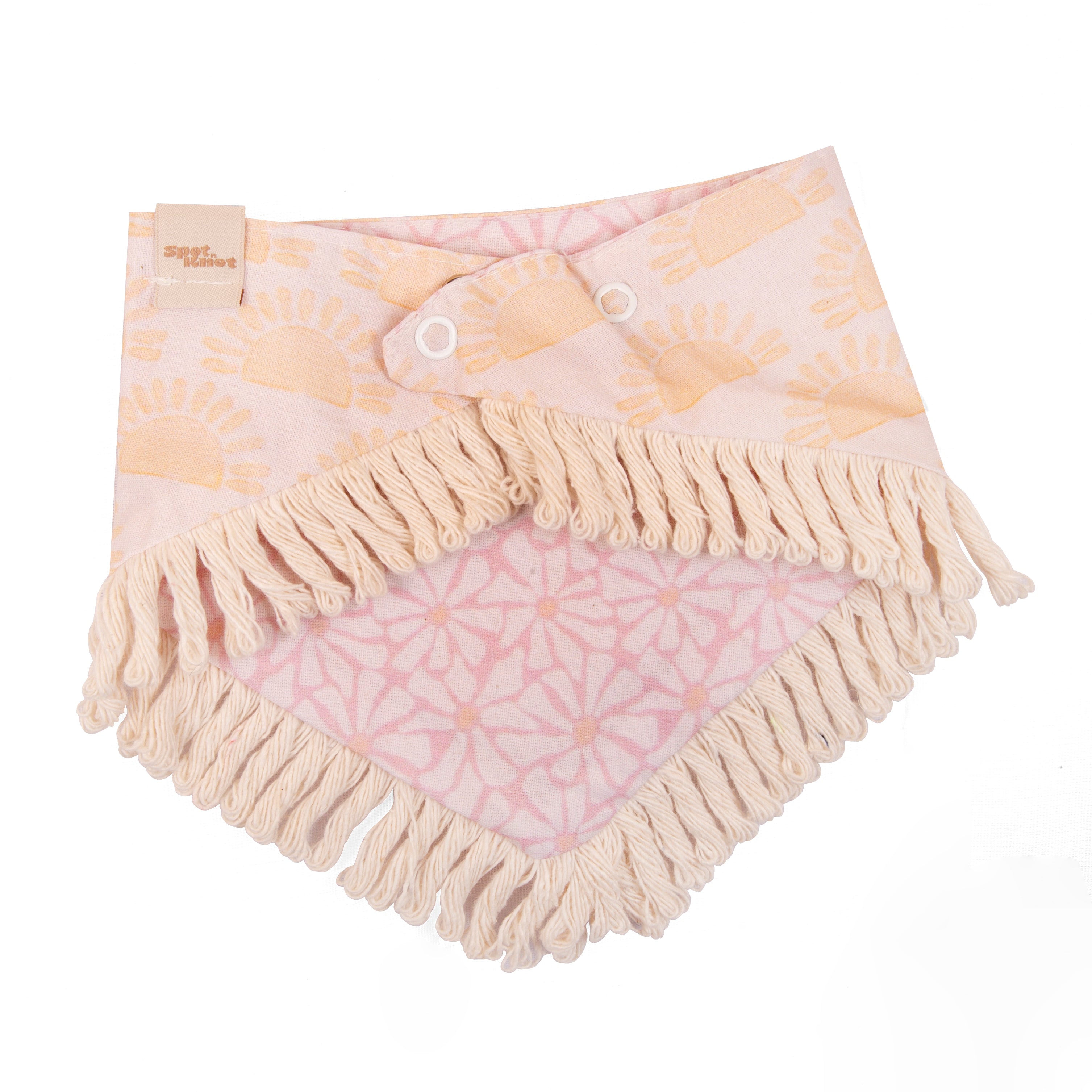 Boho Pet Bandana Sun and Flower | Sunny Day Collection - Dog & Cat (Double Sides & Snap on) image 2