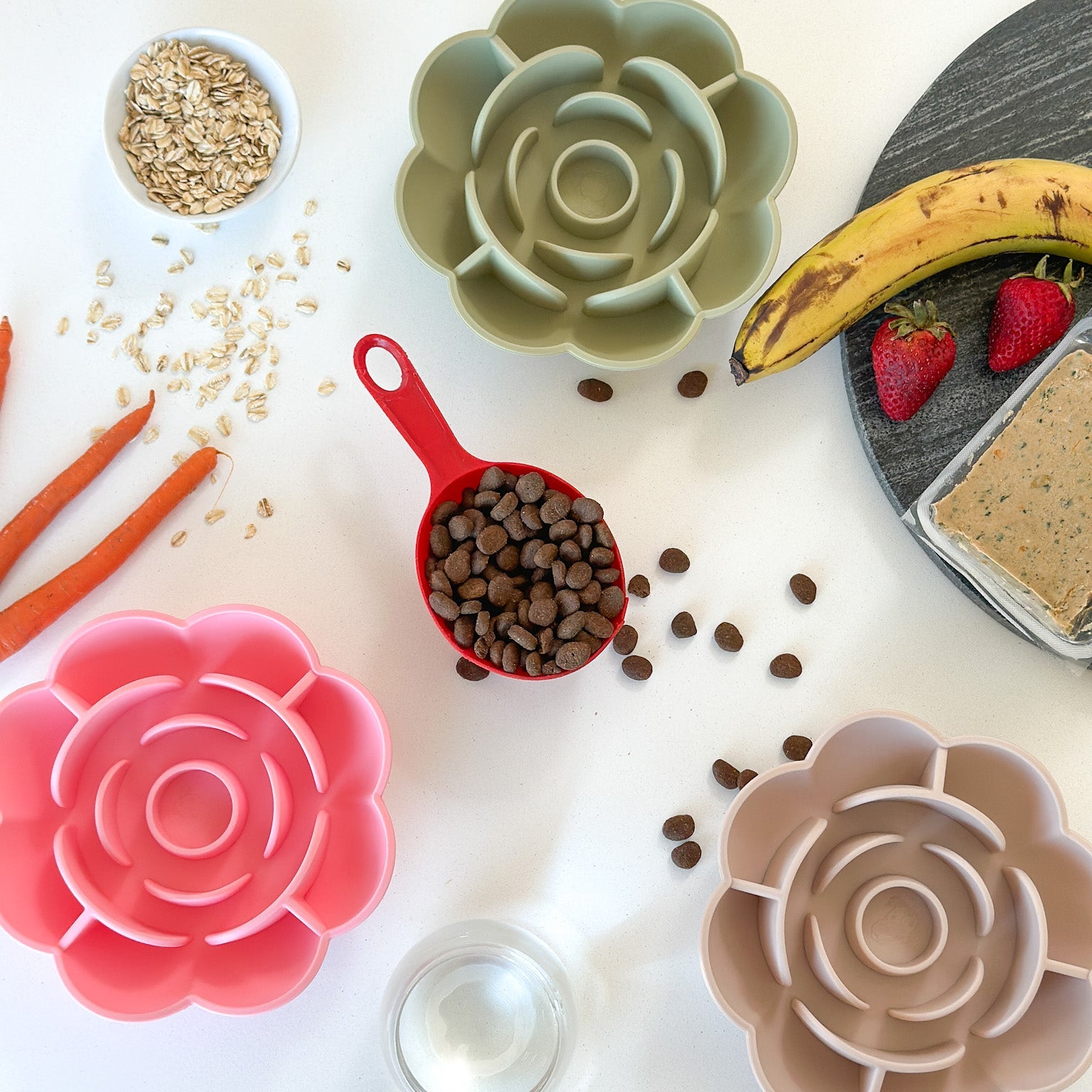 Slow Feeder Bowl Flower with Suction Cup Base | Silicone Puzzle Feeder for Dogs and Cats | BPA Free image 0