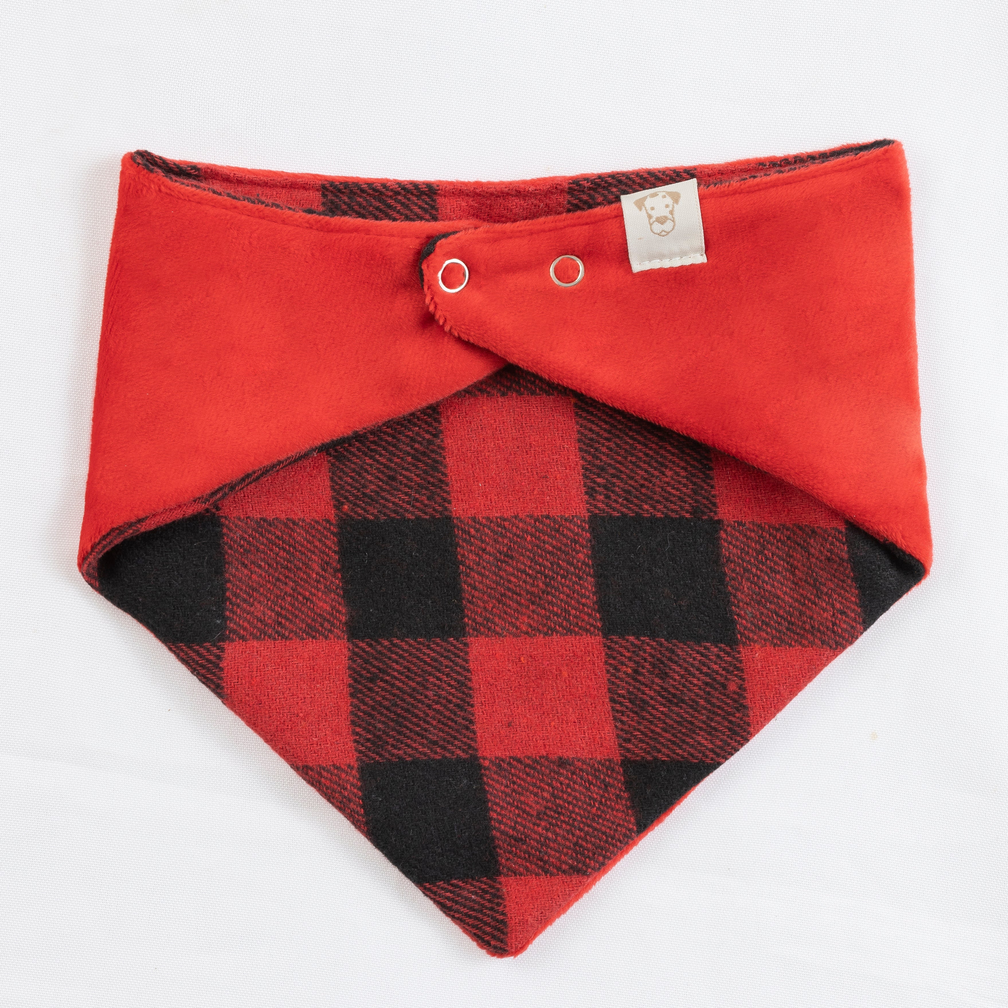 Pet Bandana I Ate Santas Cookies Checkered Reversible | Christmas image 3