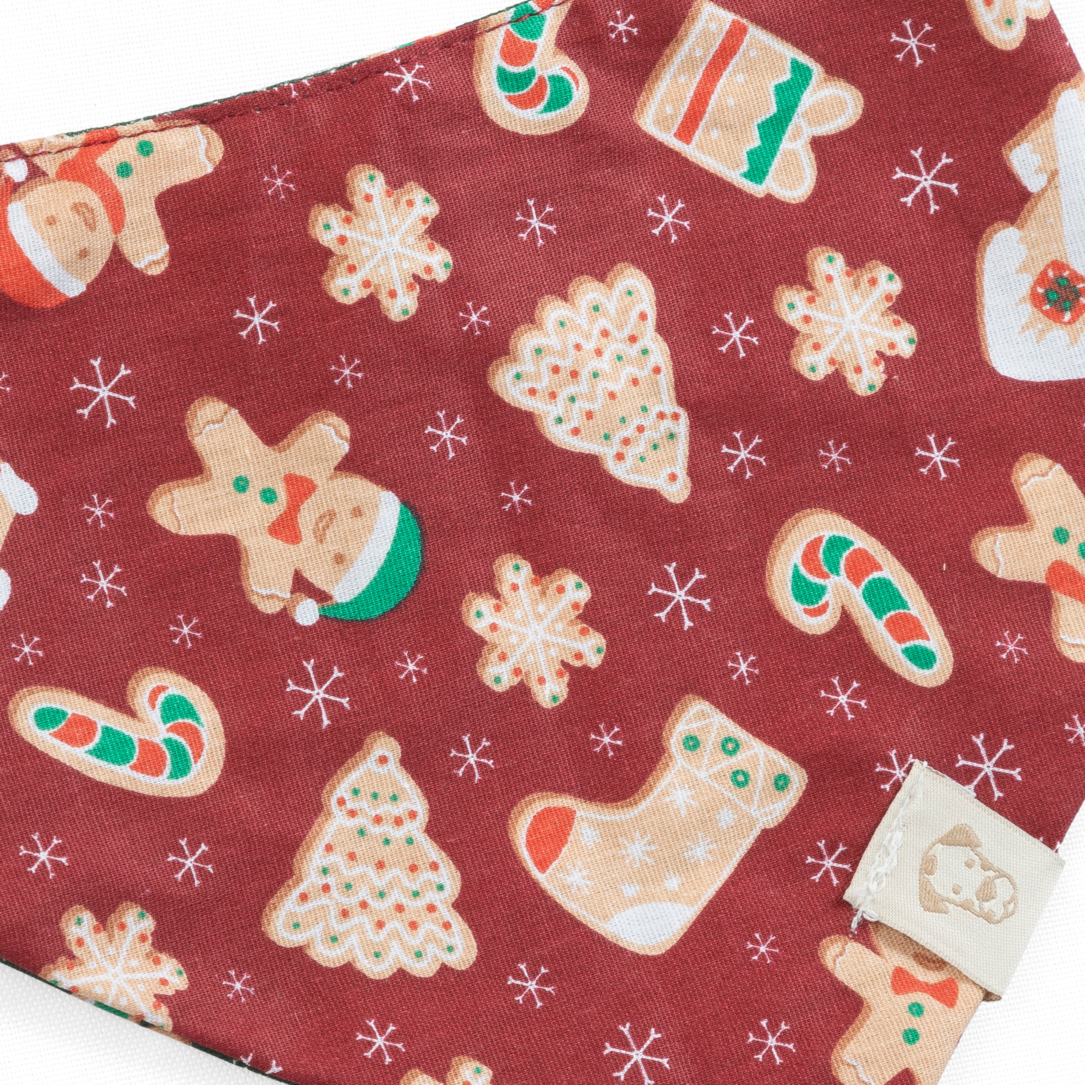 Pet Bandana Holiday Cookies Reversible | Christmas Collection image 2