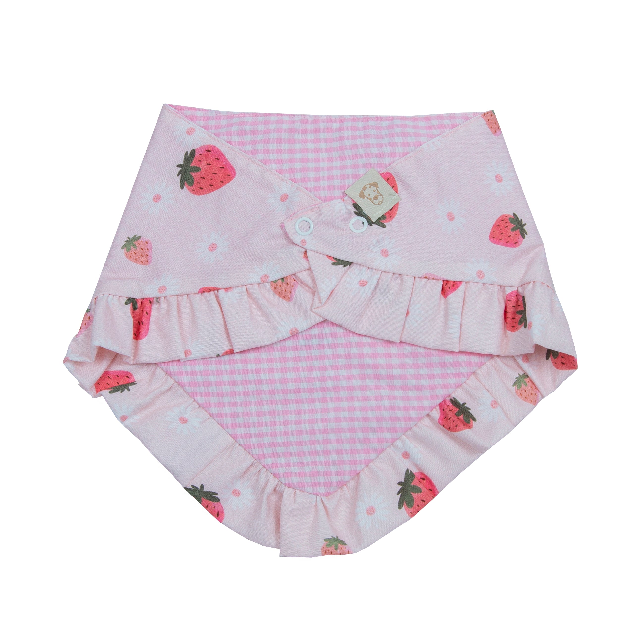 Pet Bandana Strawberry Field Skirt / Ruffle | Sunny Days Collection - Summer (Reversible) image 7