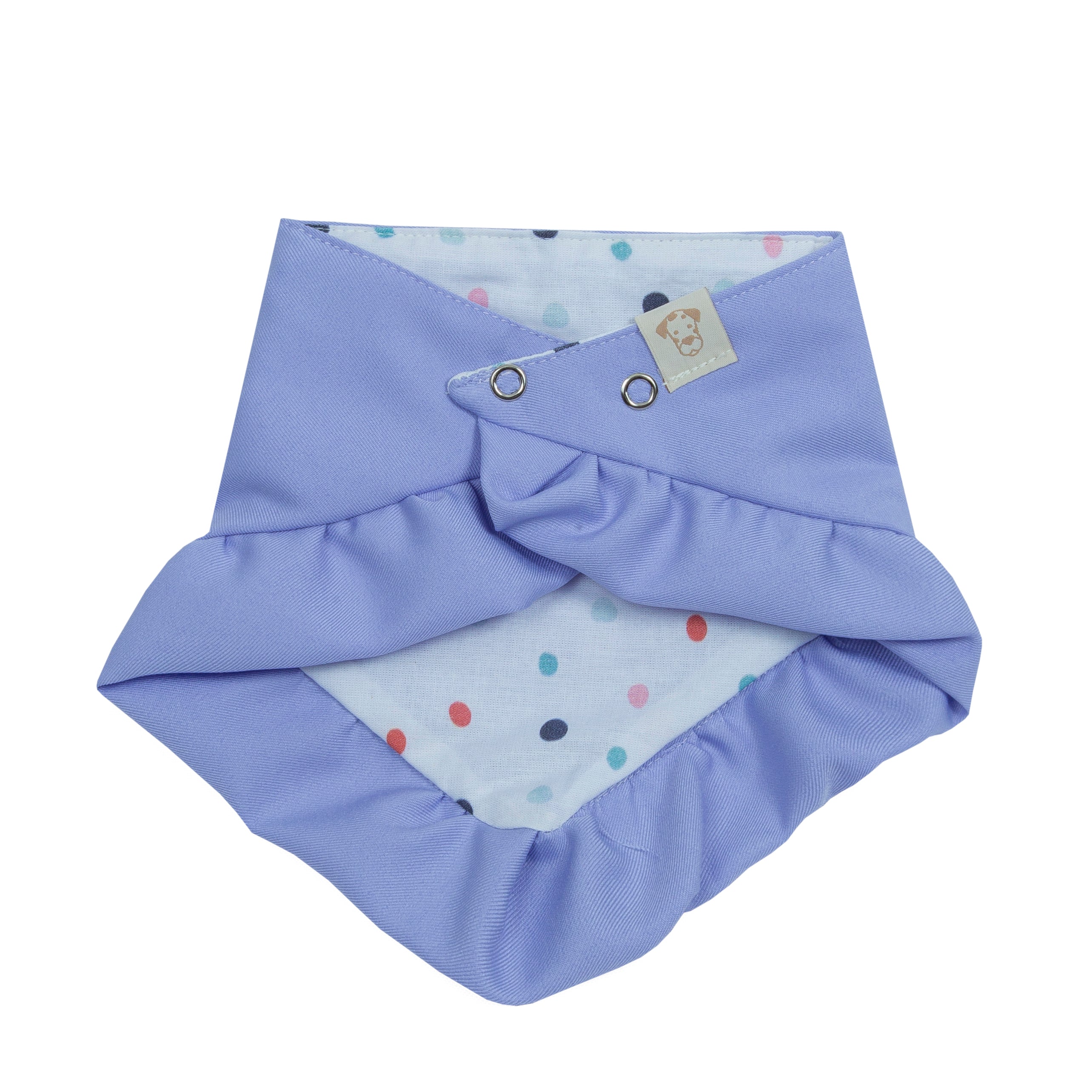 Bandana Birthday Girl Skirt Pink and Purple | Embroidered Pawty Time Pet Bandana for Dog & Cat with Snap image 8