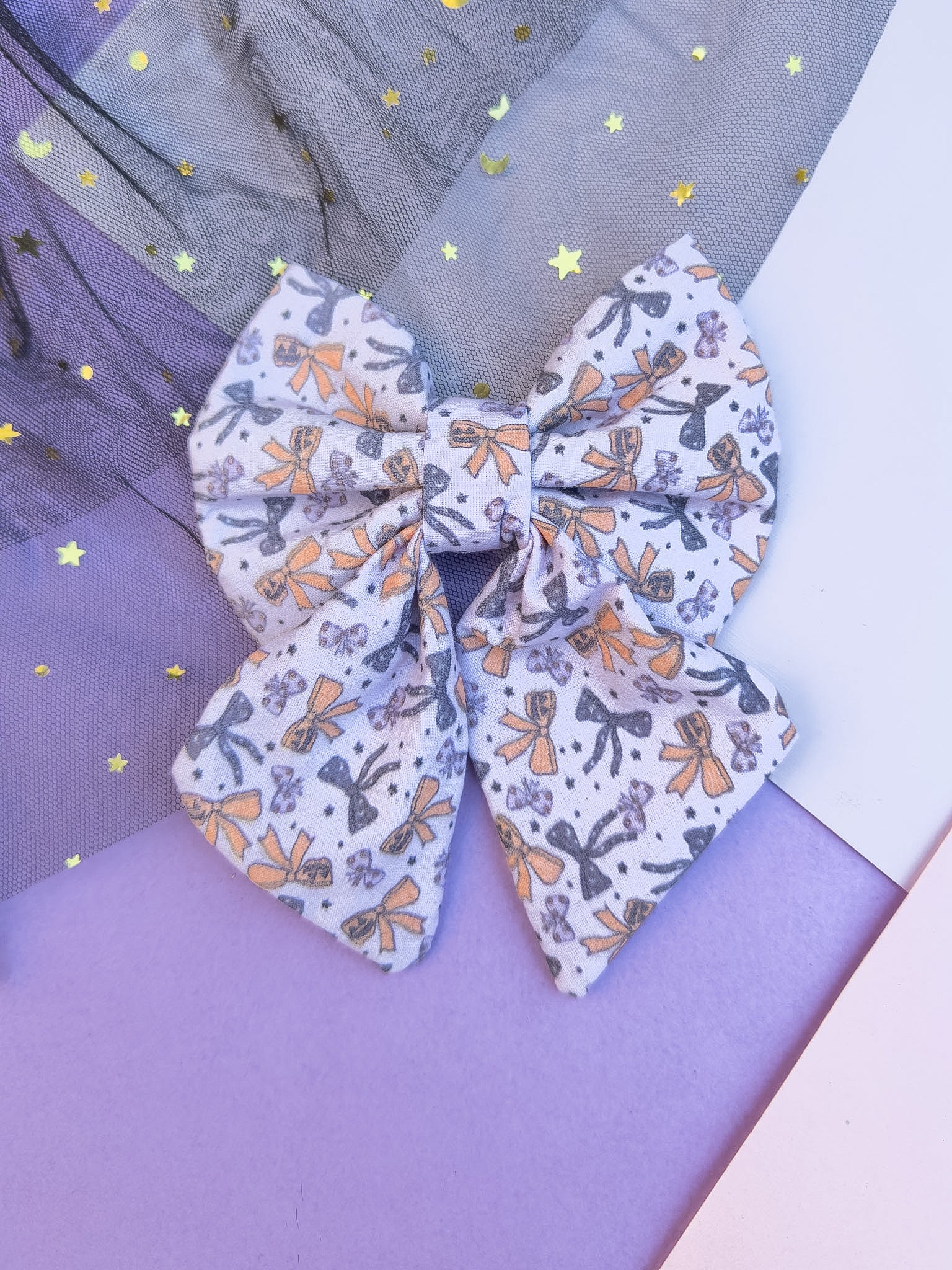 Dog Sailor Bow Halloween Bows | Autumn Collection - Fall (Slip on collar) image 5