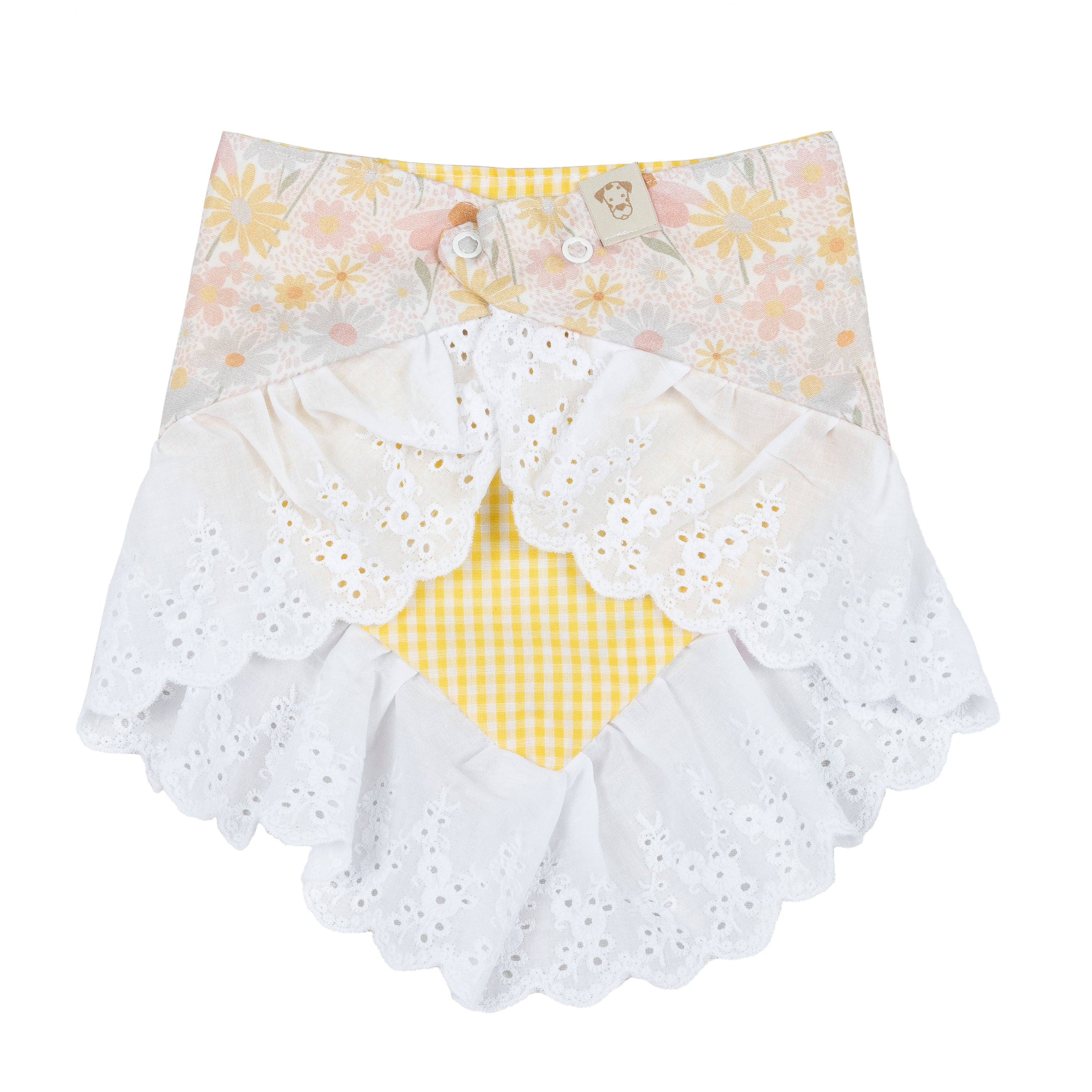 Pet Bandana Flower Field Bow | Ruffles image 2