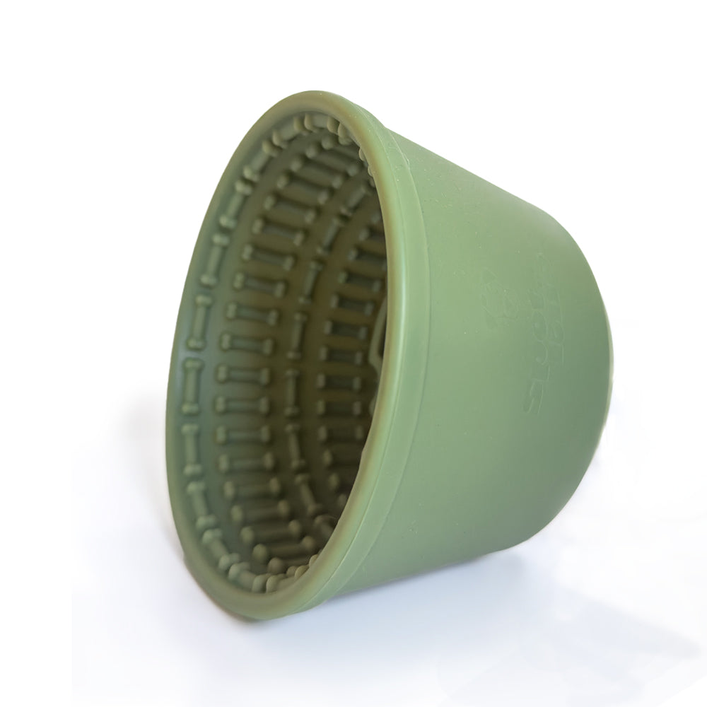 Silicone Slow Feeder Cup Bowl with Suction Cup Base | Puzzle Feeder for Dogs and Cats image 5