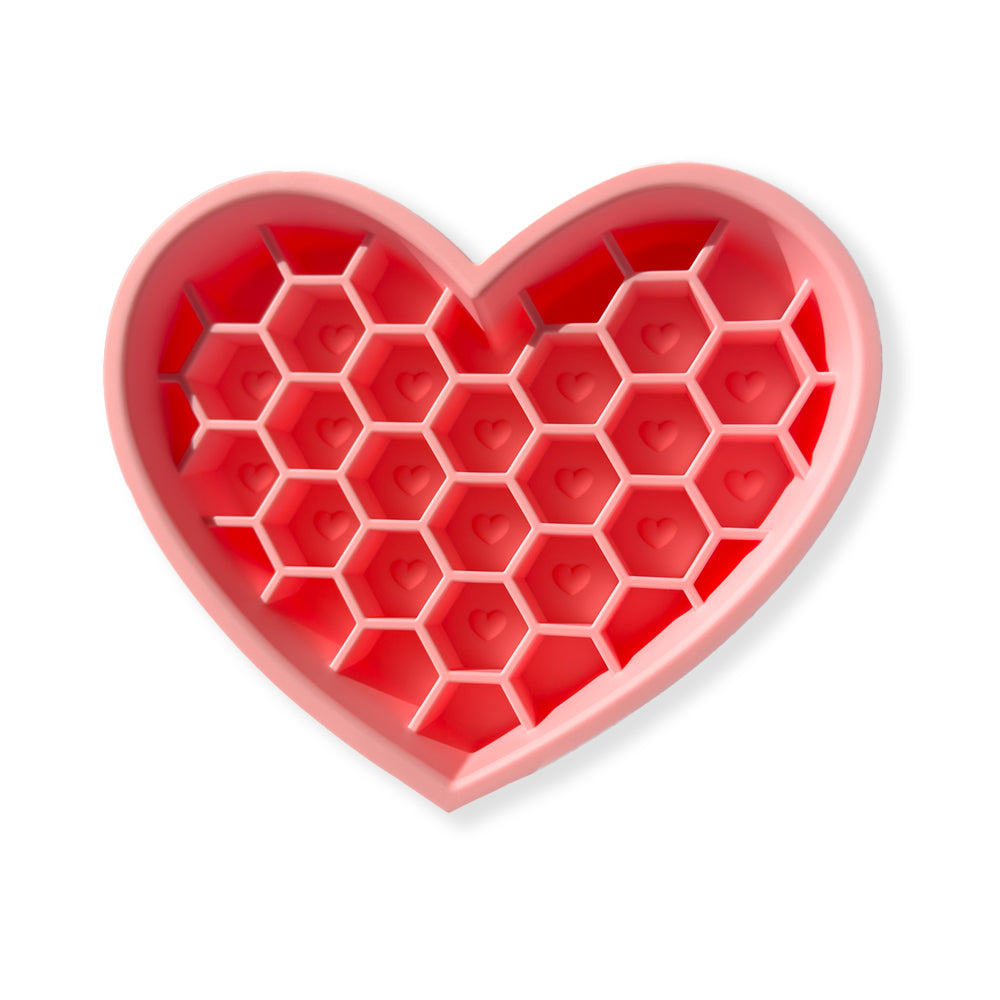 Love Silicone Slow Feeder Bowl with Lick Mat | 2 in 1 Puzzle Feeder for Dogs and Cats