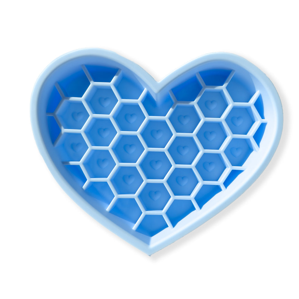 Love Silicone Slow Feeder Bowl with Lick Mat | 2 in 1 Puzzle Feeder for Dogs and Cats