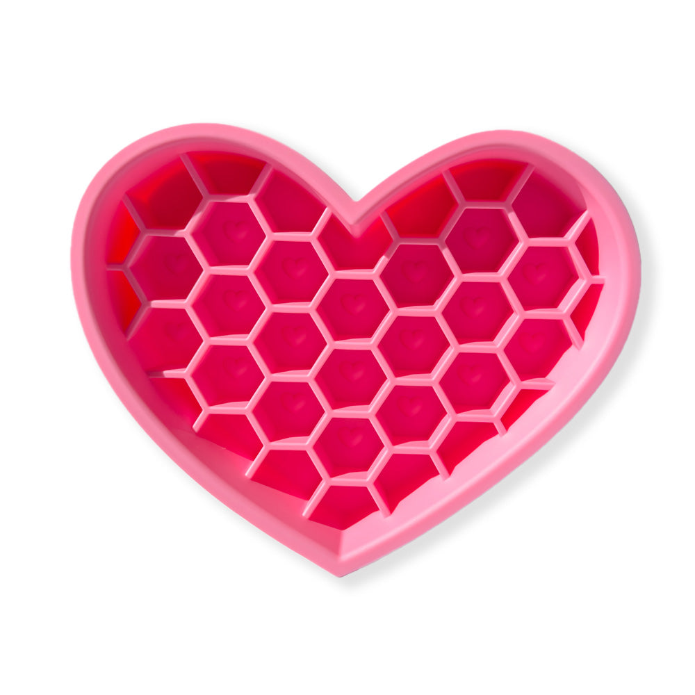 Love Silicone Slow Feeder Bowl with Lick Mat | 2 in 1 Puzzle Feeder for Dogs and Cats