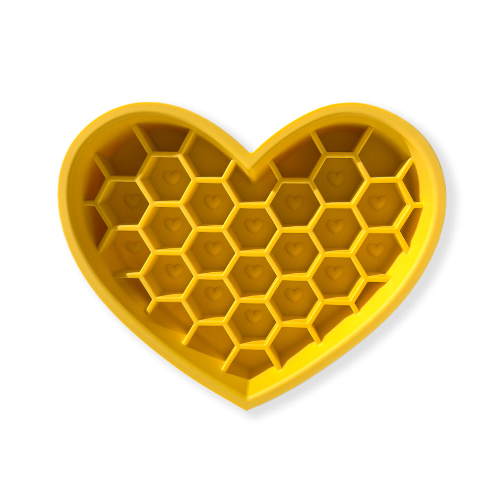 Love Silicone Slow Feeder Bowl with Lick Mat | 2 in 1 Puzzle Feeder for Dogs and Cats