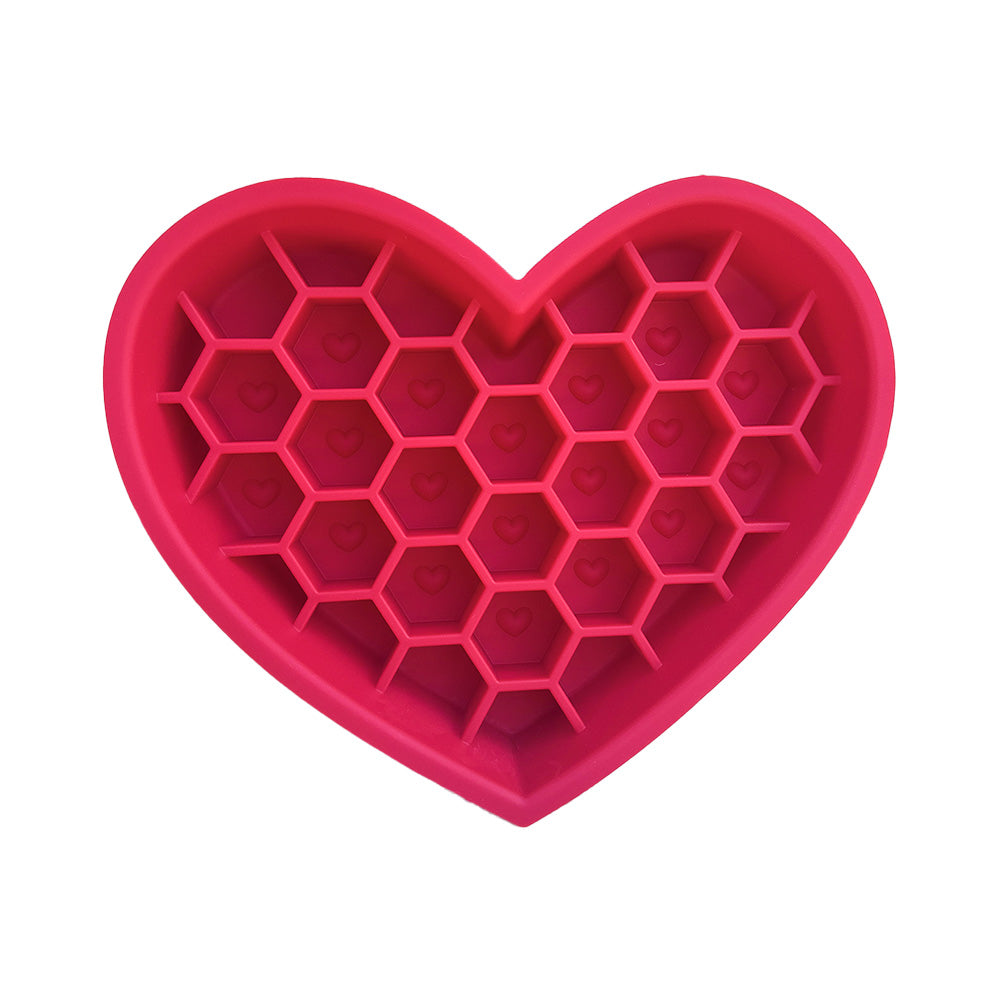 Love Silicone Slow Feeder Bowl with Lick Mat | 2 in 1 Puzzle Feeder for Dogs and Cats