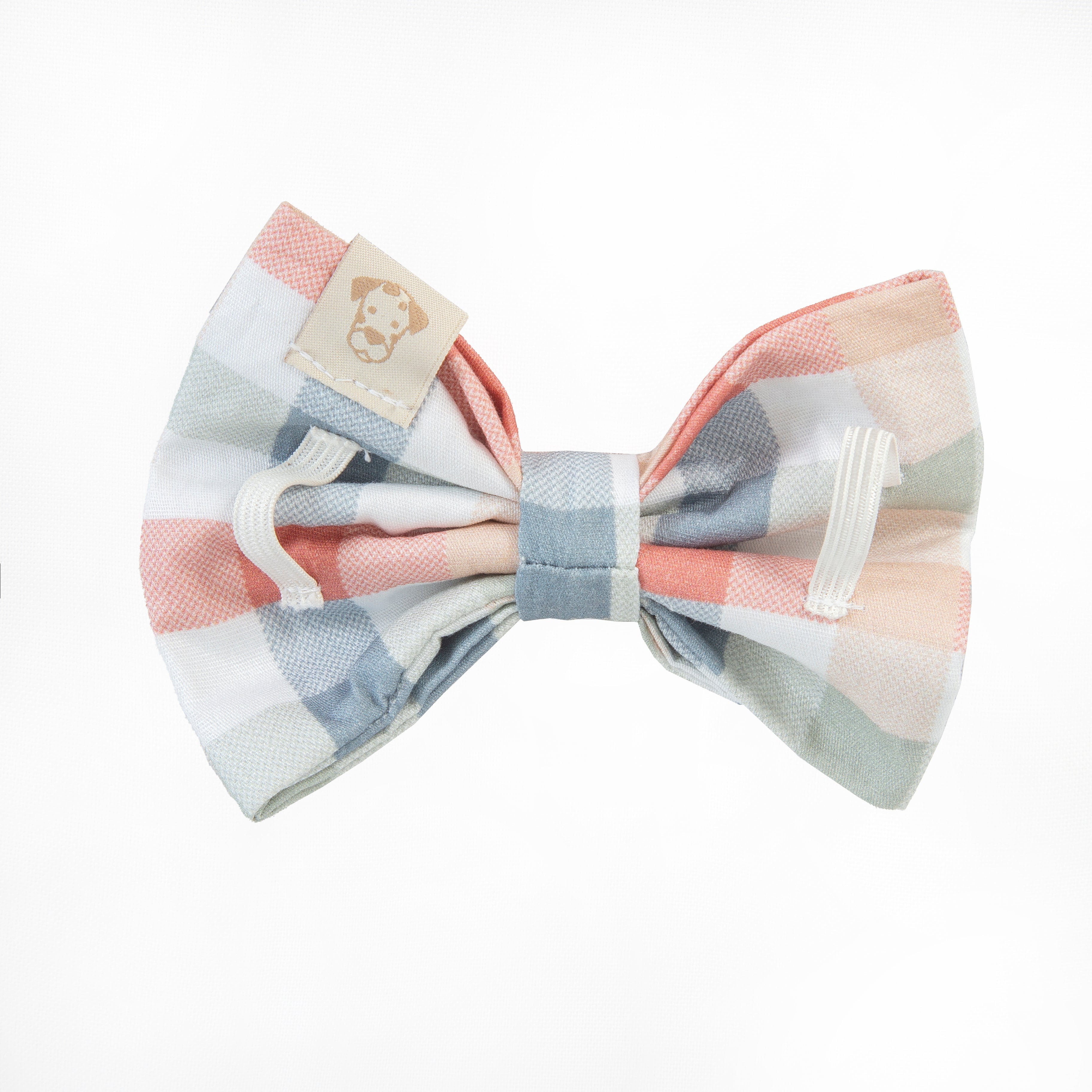 Spring Checkered Dog Bowtie - Blooming Collection image 2