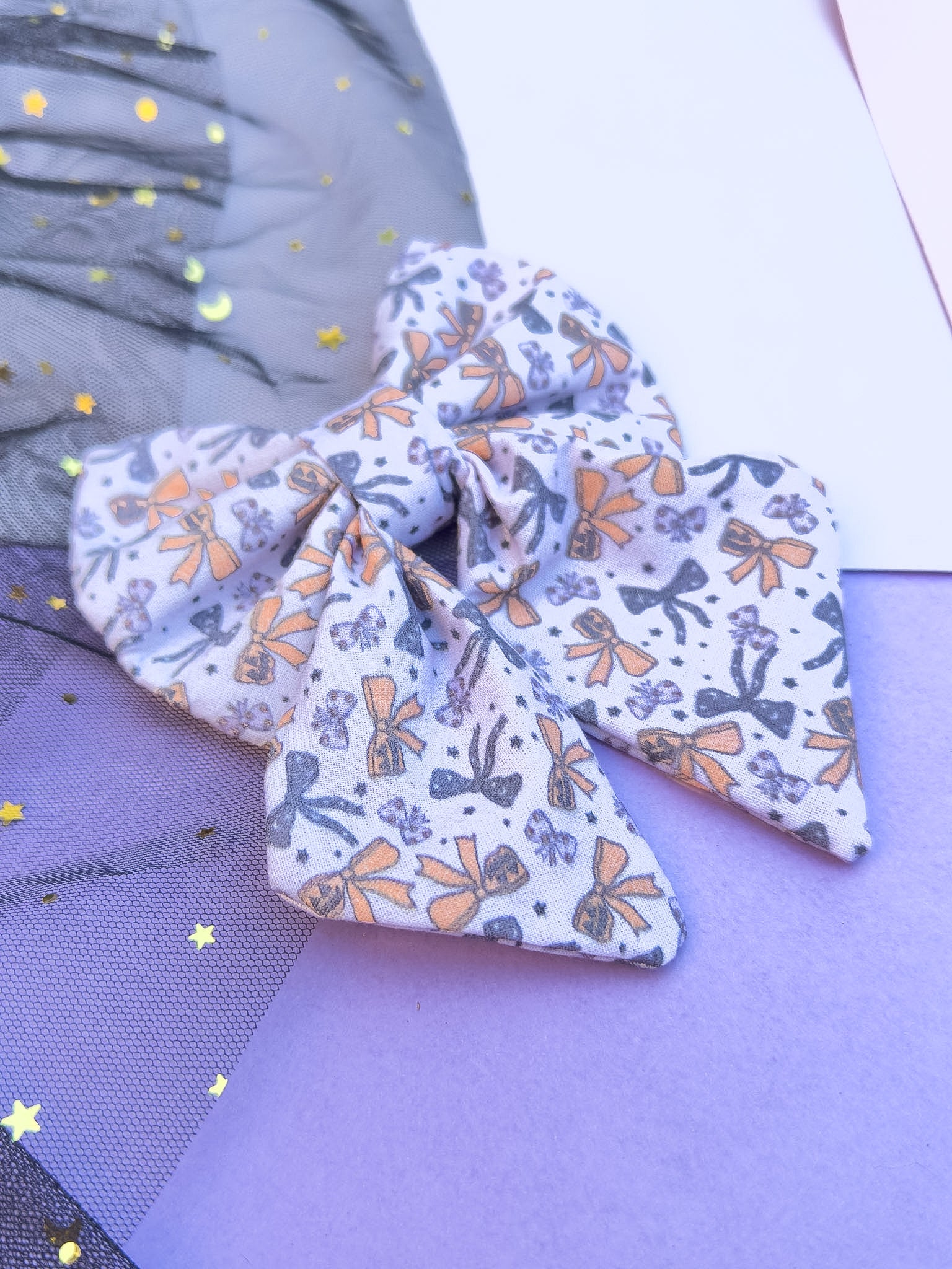 Dog Sailor Bow Halloween Bows | Autumn Collection - Fall (Slip on collar) image 2