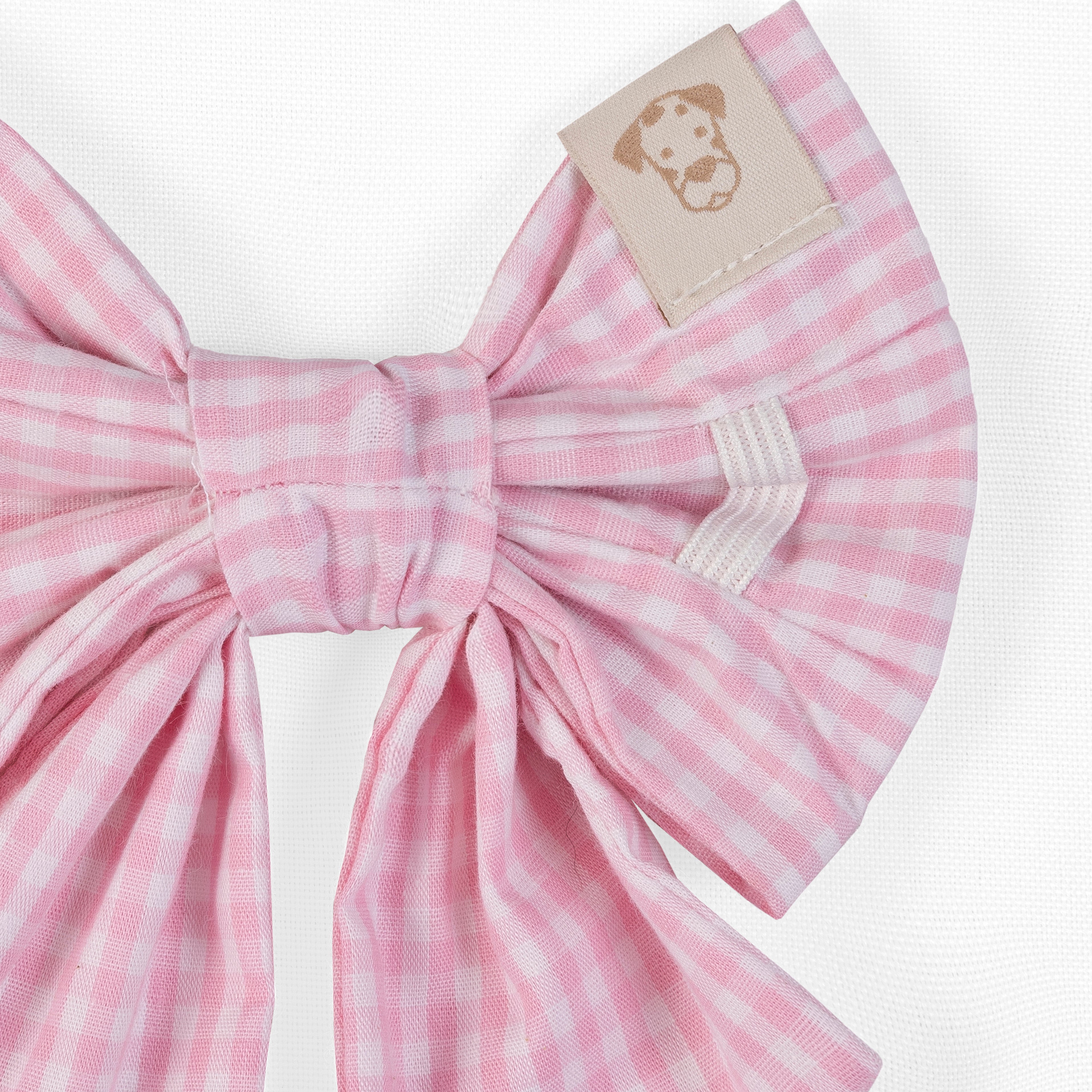 Pet Sailor Bow Coquette | Pink Gingham (Slip on collar) image 4