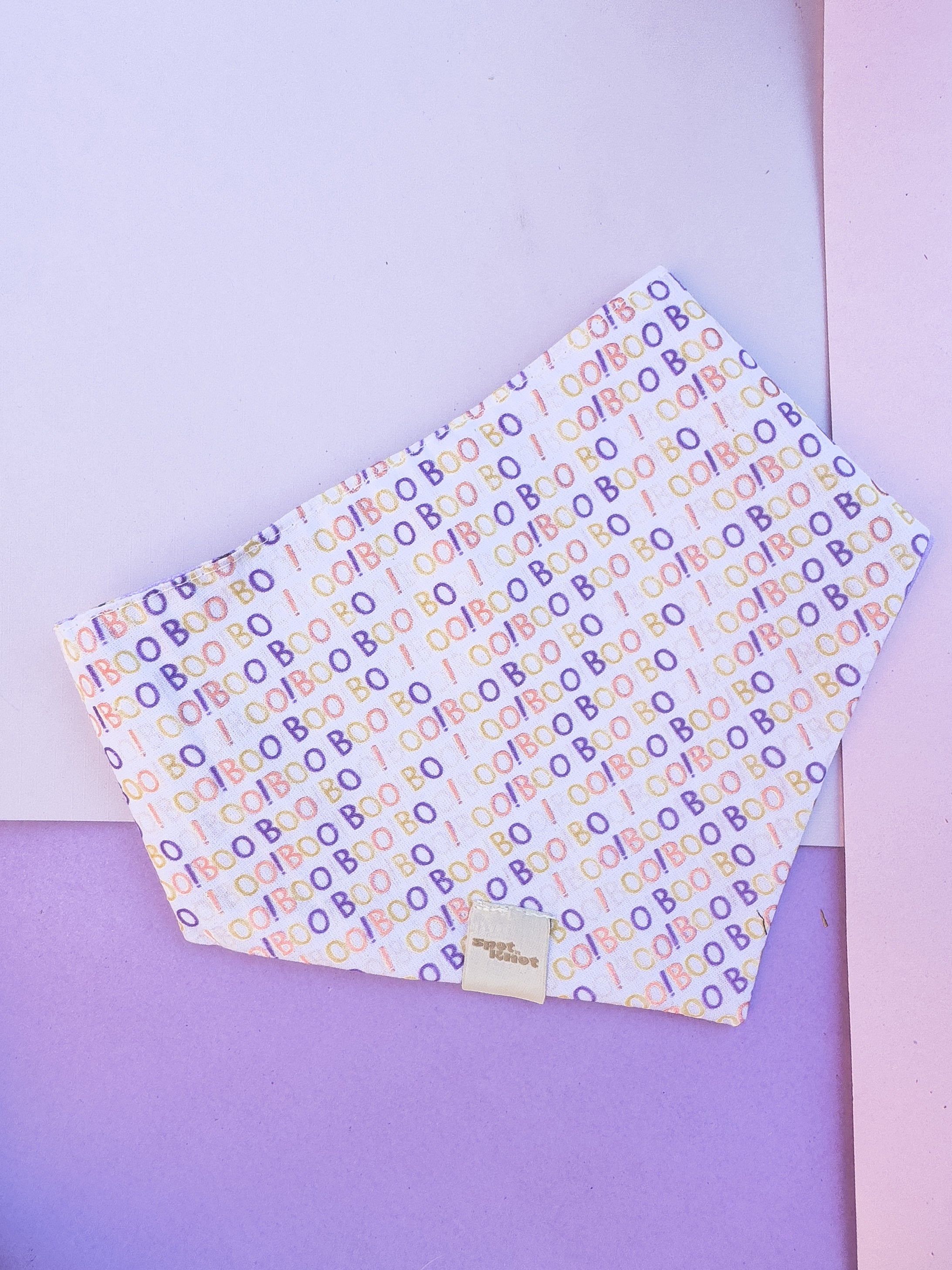 Pet Bandana Halloween Eyes and BOO | Autumn Collection (Double Sides & Snap on) Dog & Cat image 4