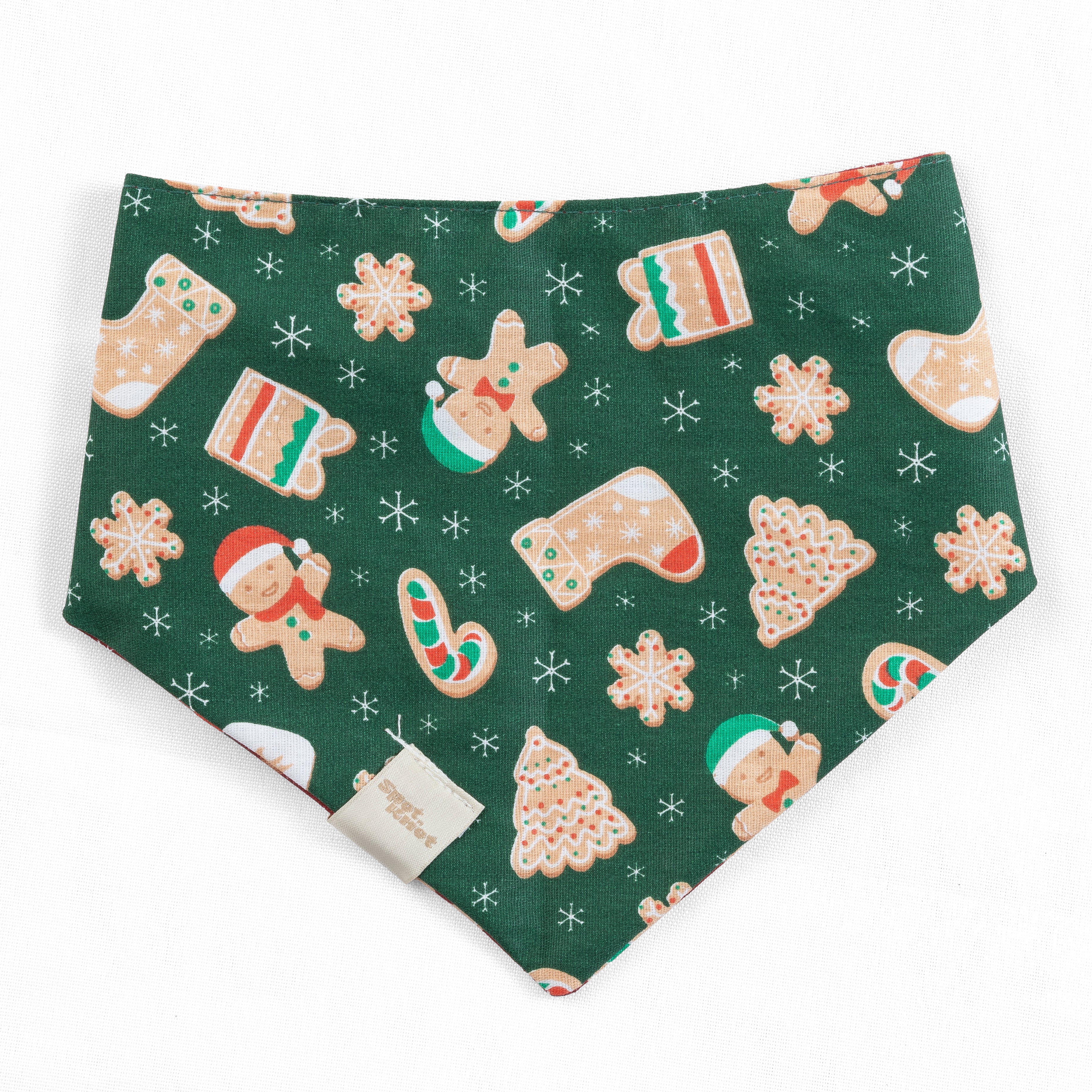 Pet Bandana Holiday Cookies Reversible | Christmas Collection image 3