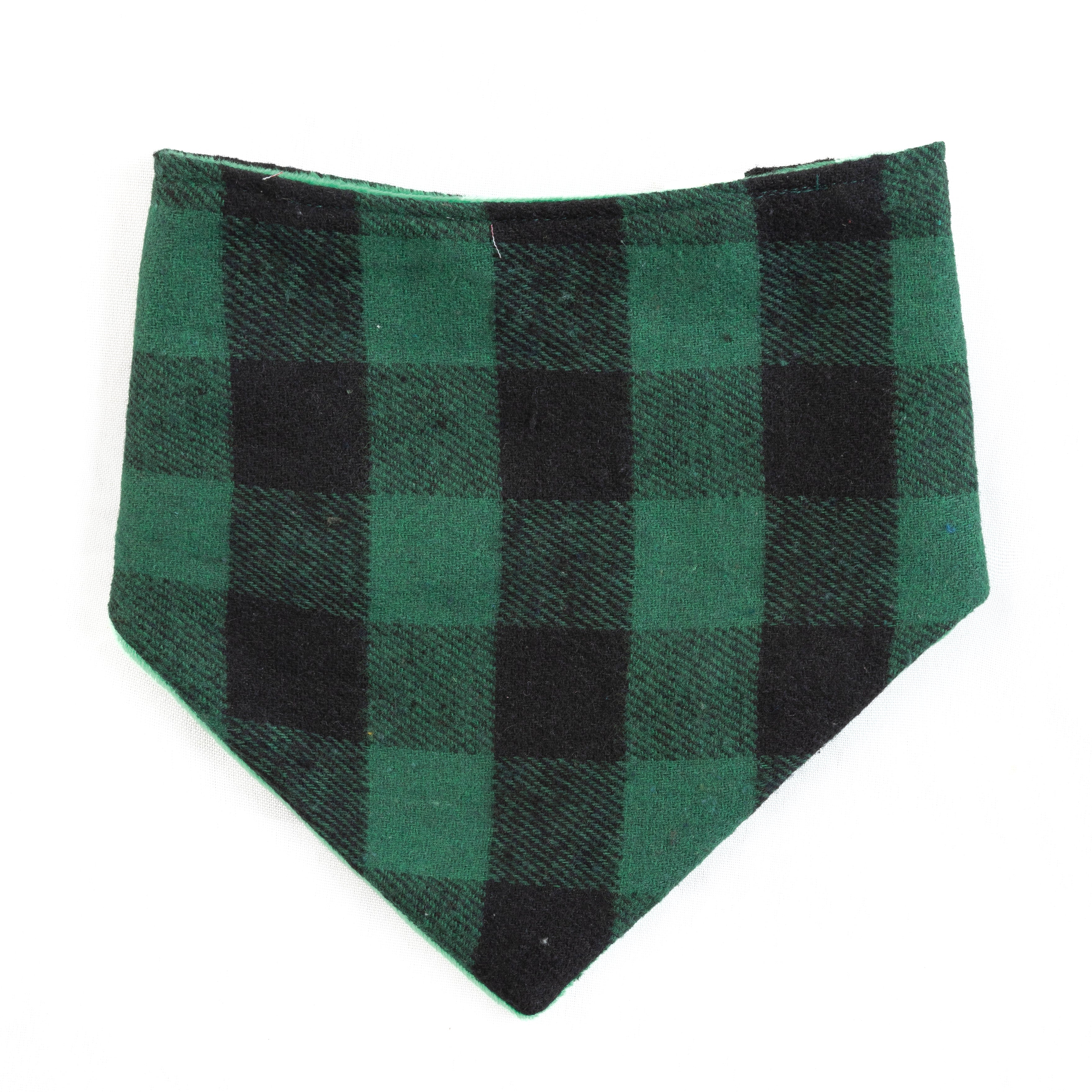 Pet Bandana Merry Woofmas Embroidered Reversible Checkered | Christmas Collection image 4