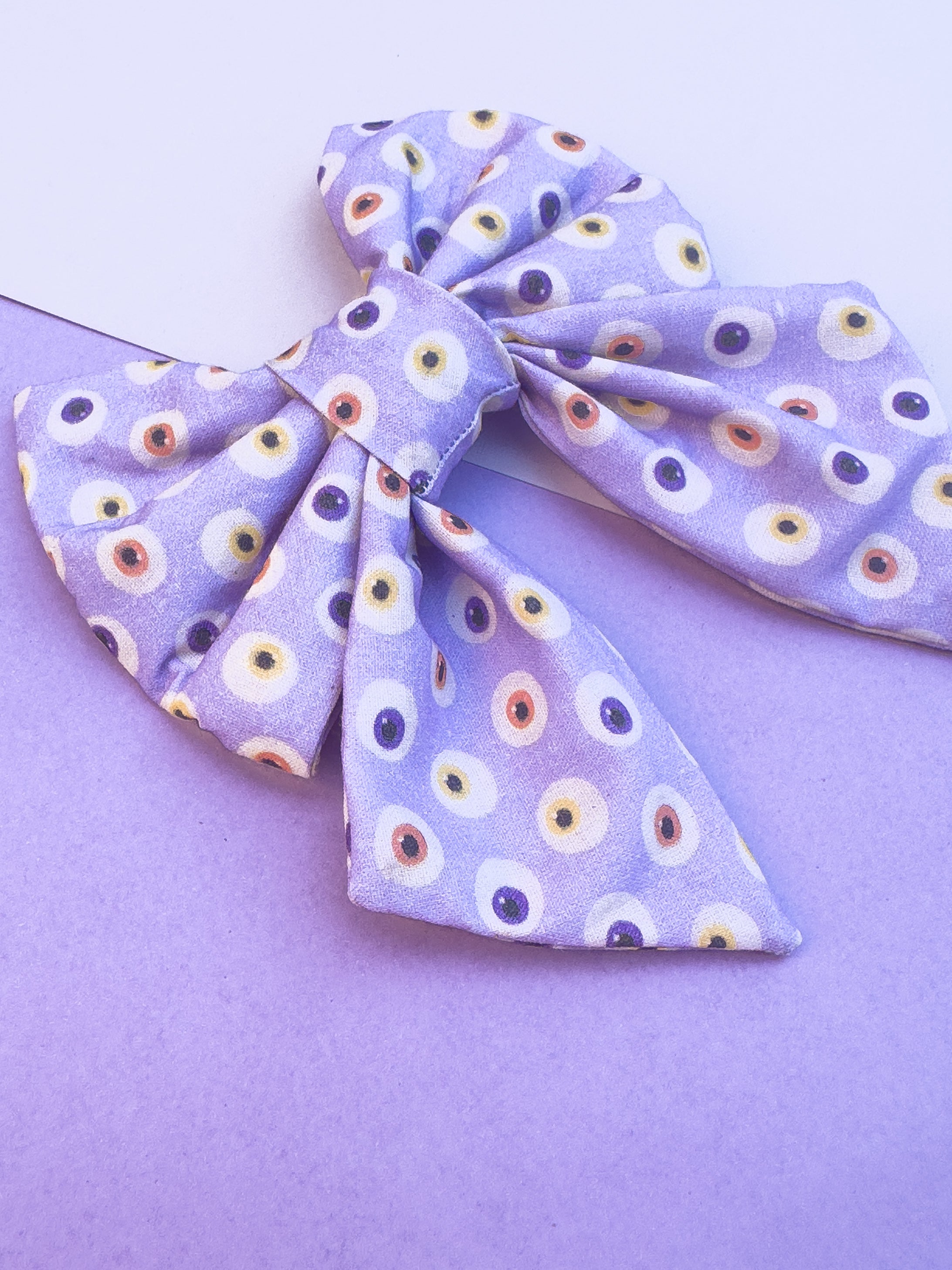 Dog Sailor Bow Halloween Eyes | Autumn Collection - Fall (Slip on collar) image 2