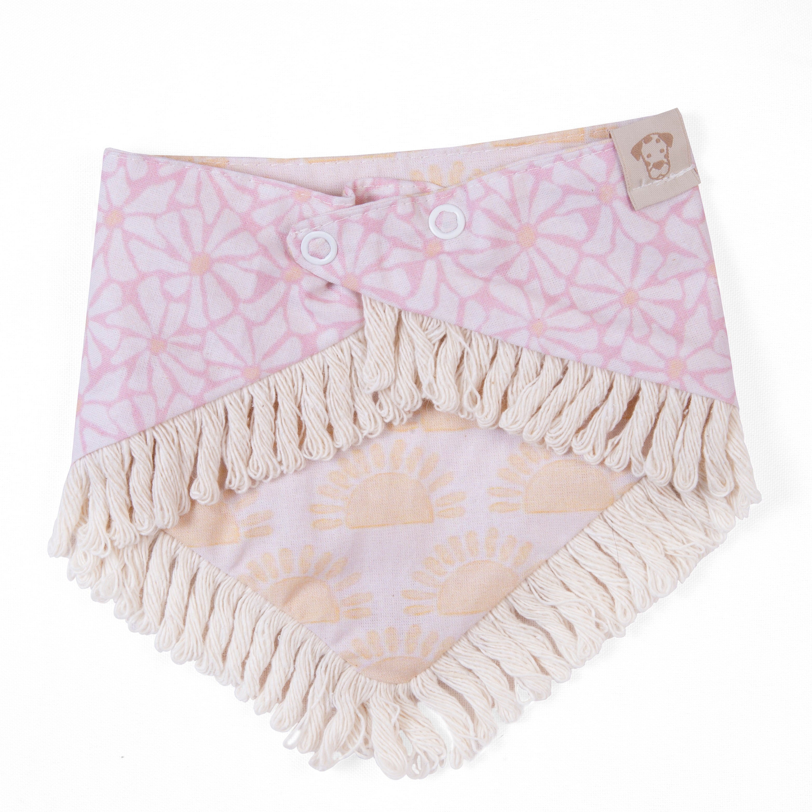 Boho Pet Bandana Sun and Flower | Sunny Day Collection - Dog & Cat (Double Sides & Snap on) (Copy) image 5