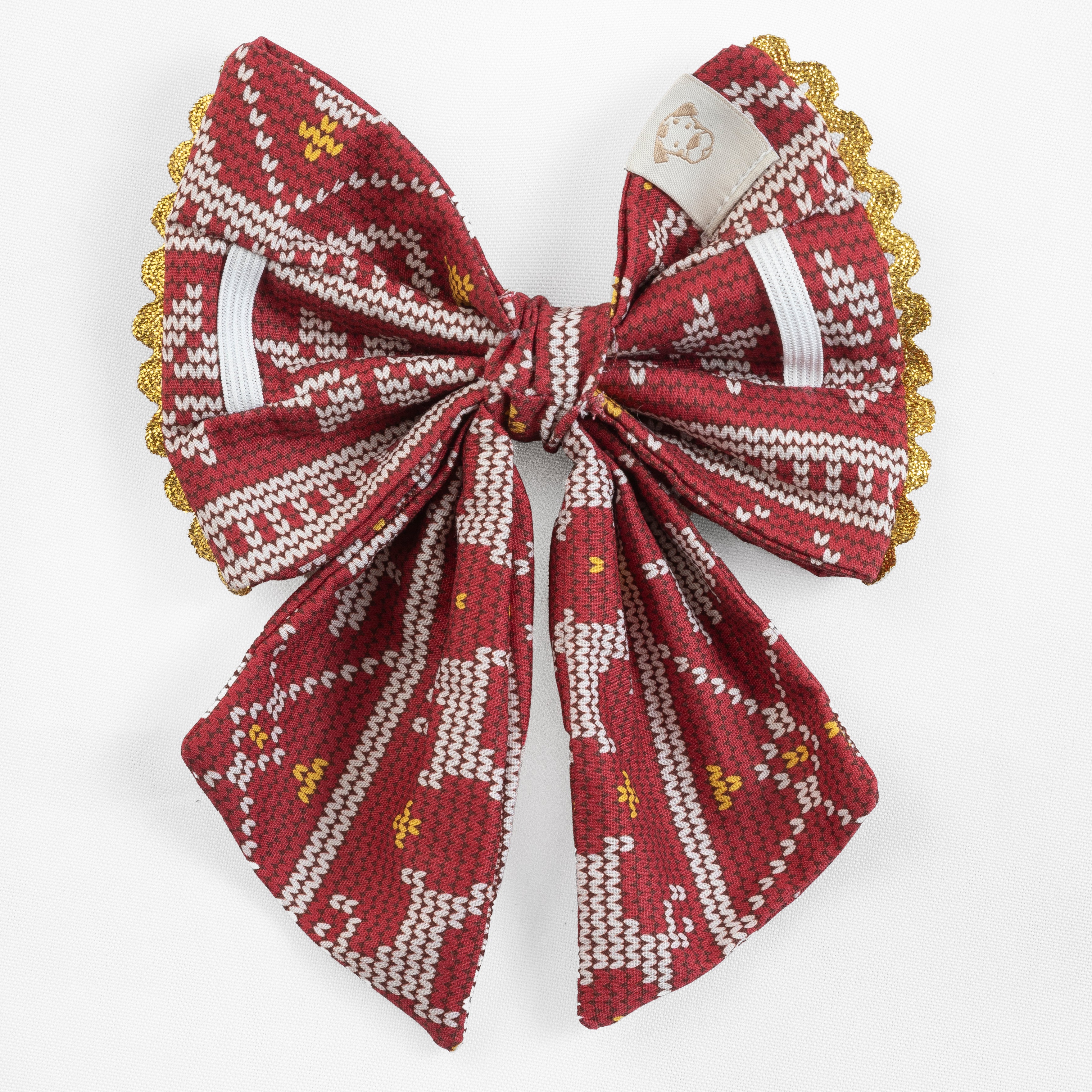 Christmas Dog Bow Holiday Flair | (Slip on collar) image 3