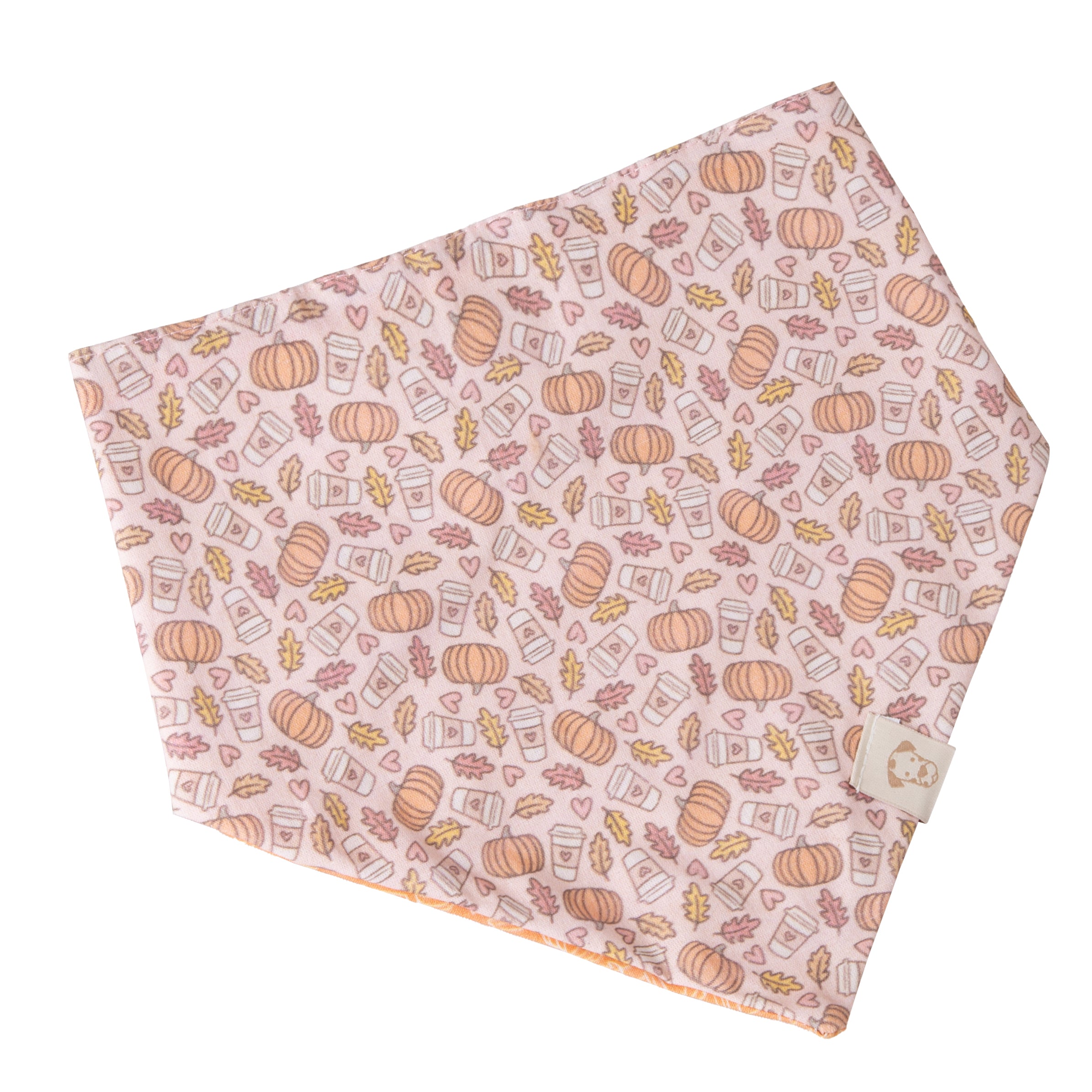 Pet Bandana Fall Pumpkin Spice | Autumn Collection Reversible image 3