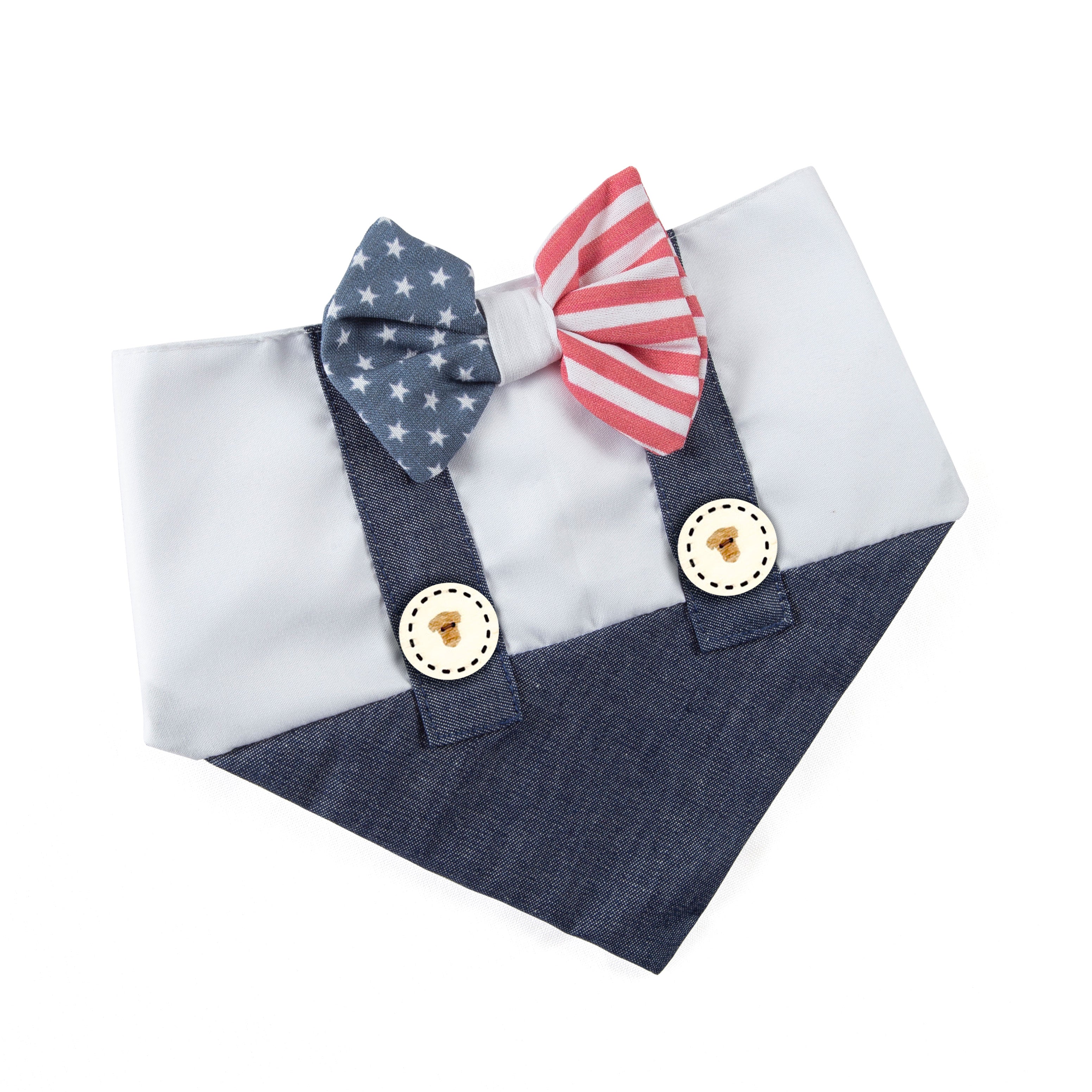 Dog Bandana Patriotic Suspender | Patriotic Collection 4 of the July for Cat & Dog image 1