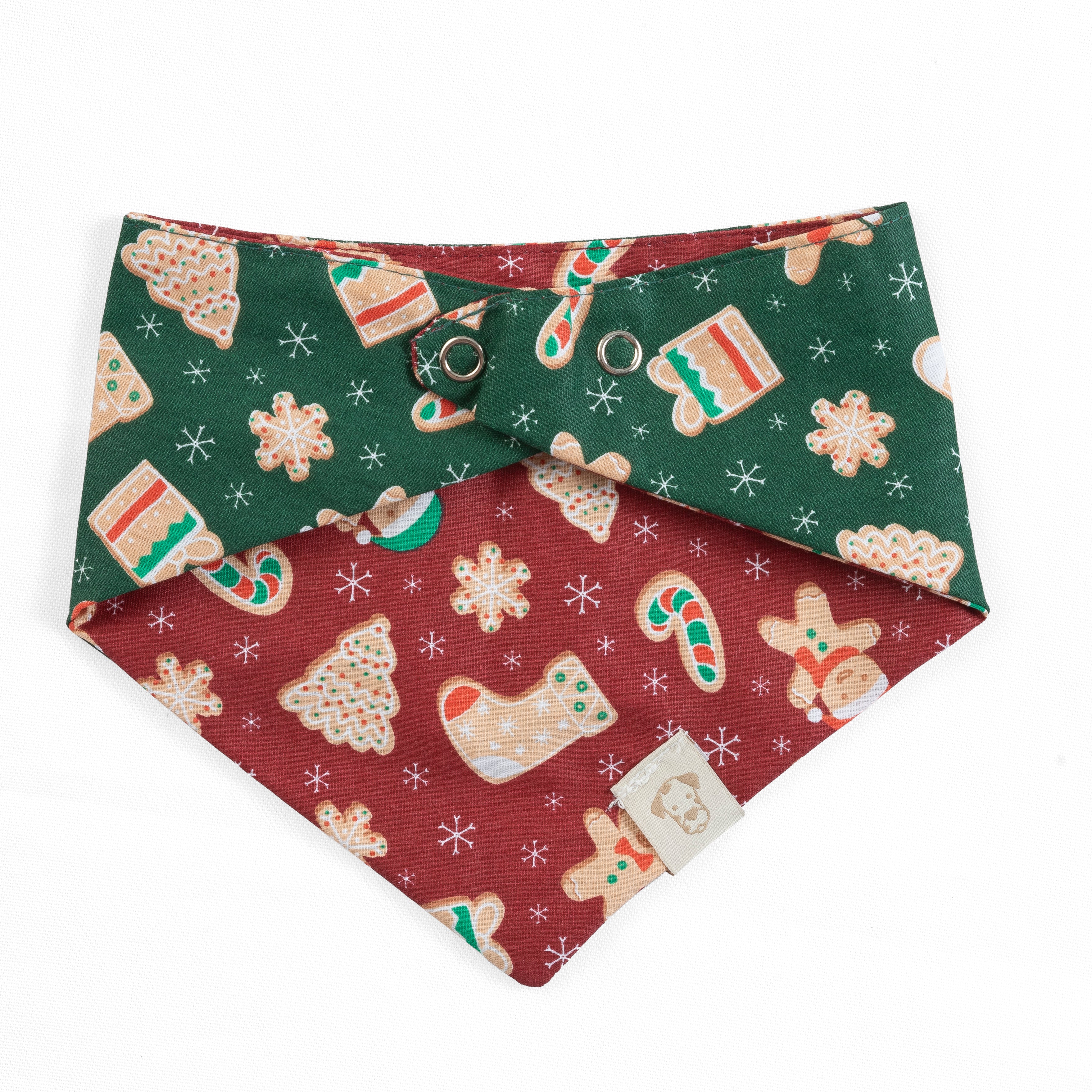 Pet Bandana Holiday Cookies Reversible | Christmas Collection image 6