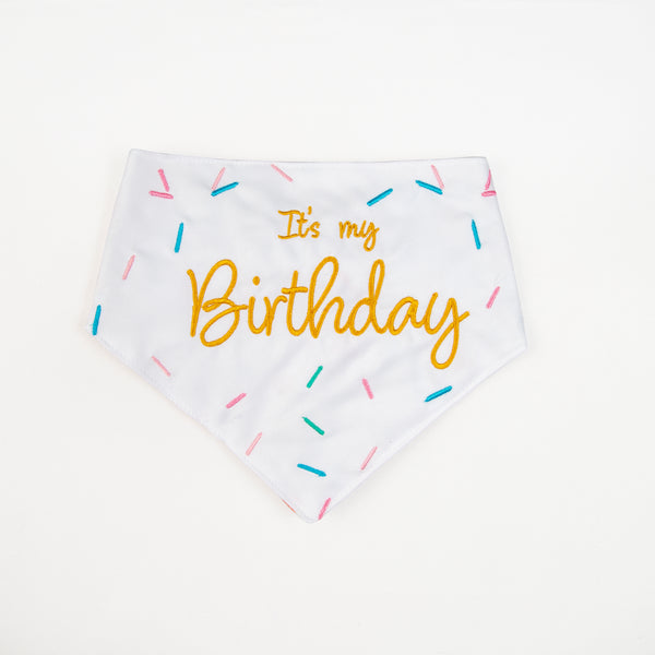 Pawty Time Birthday Bandana for Dogs Colorful image 0