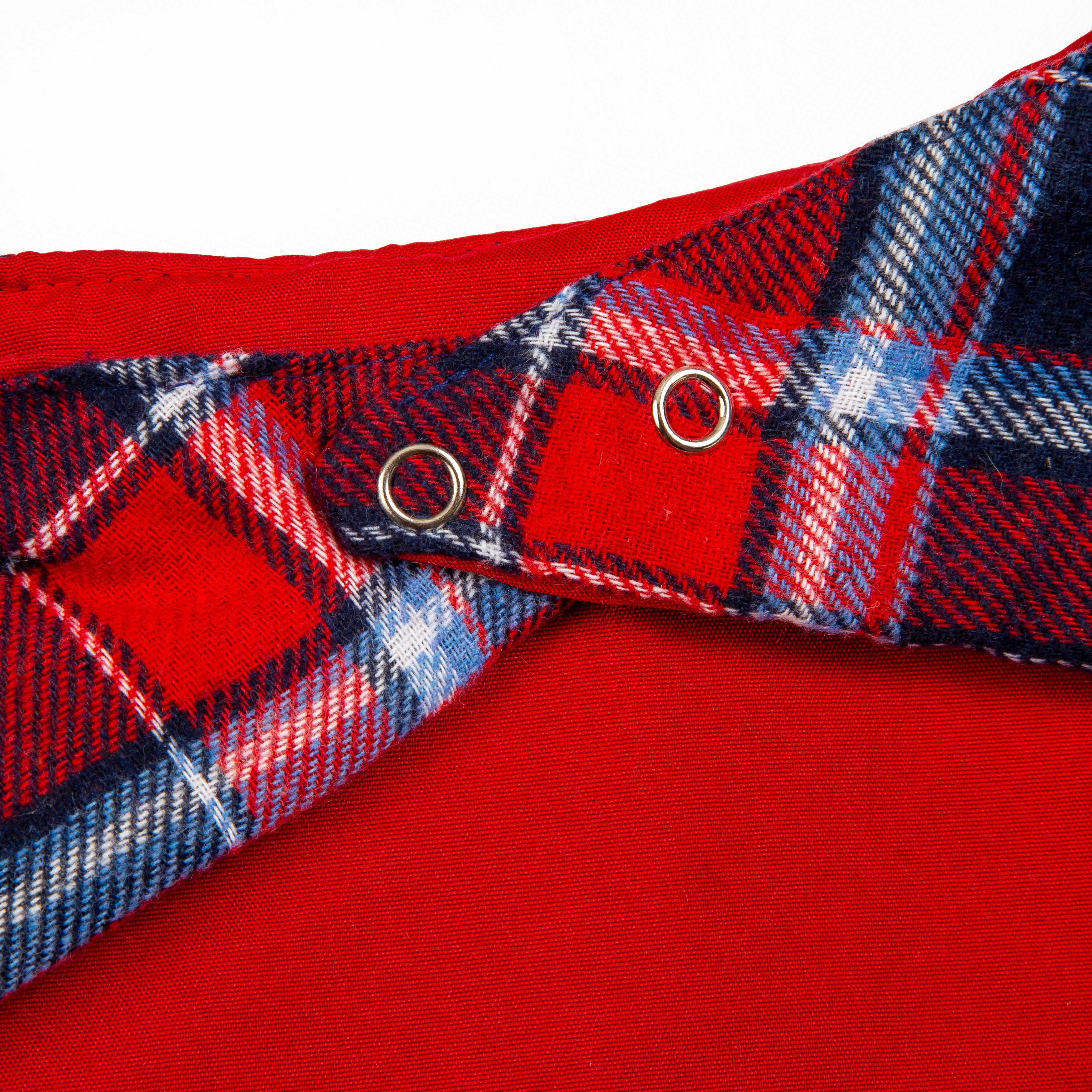 Plaid Flannel Pet Bandana Shirt | Christmas Collection image 3