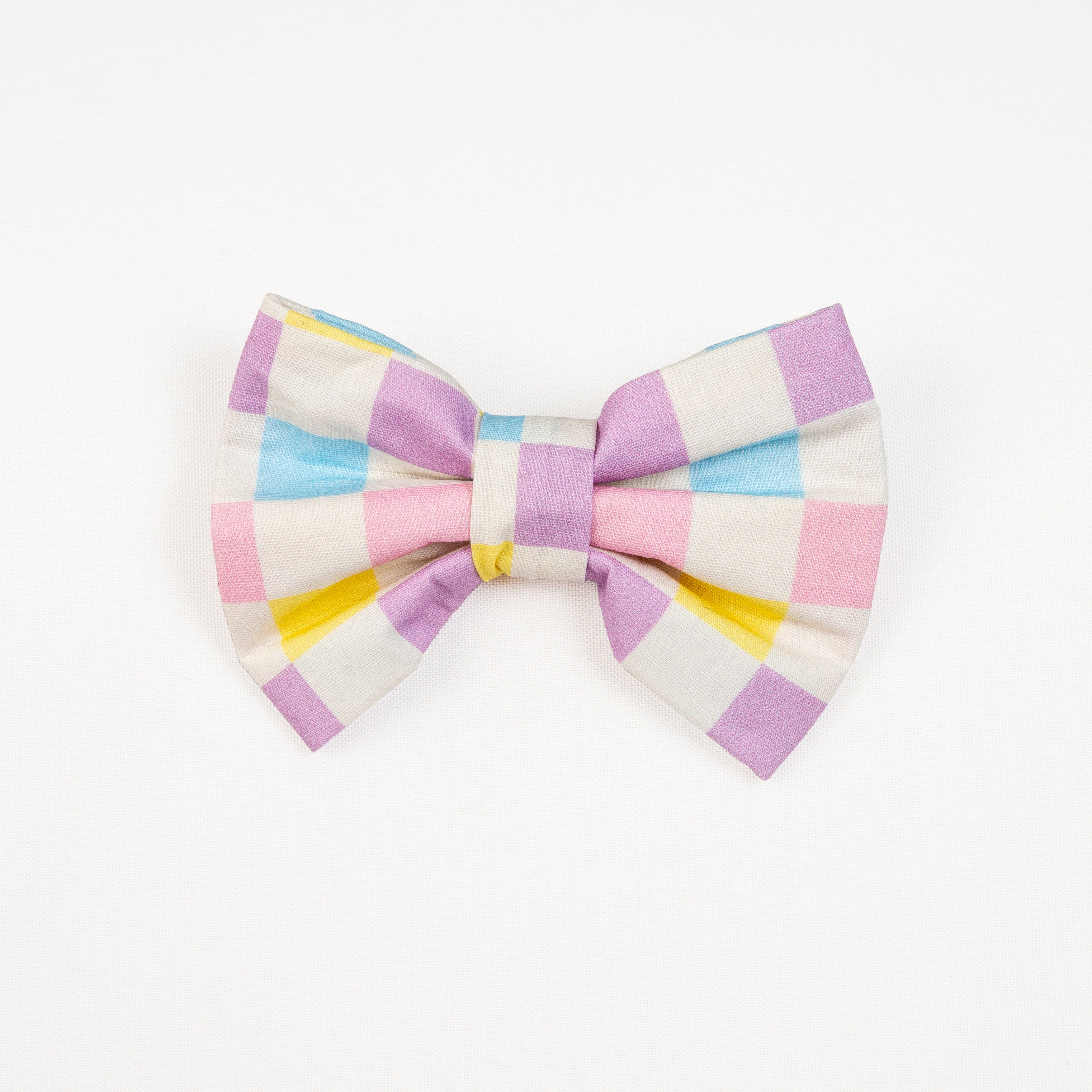 Spring Checkered Dog Bowtie - Bright and Colorful image 0