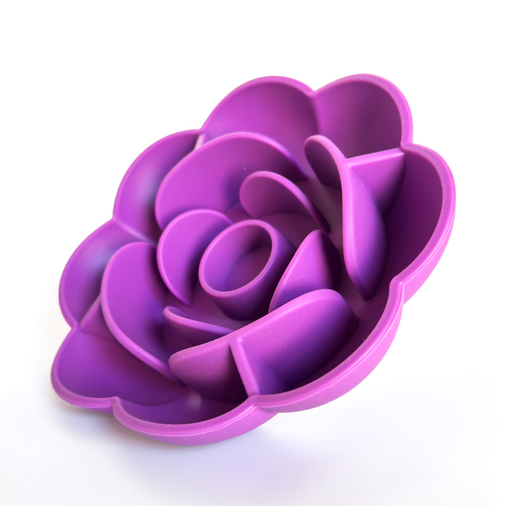 Slow Feeder Bowl Flower with Suction Cup Base |  Silicone Puzzle Feeder for Dogs and Cats | BPA Free image 4