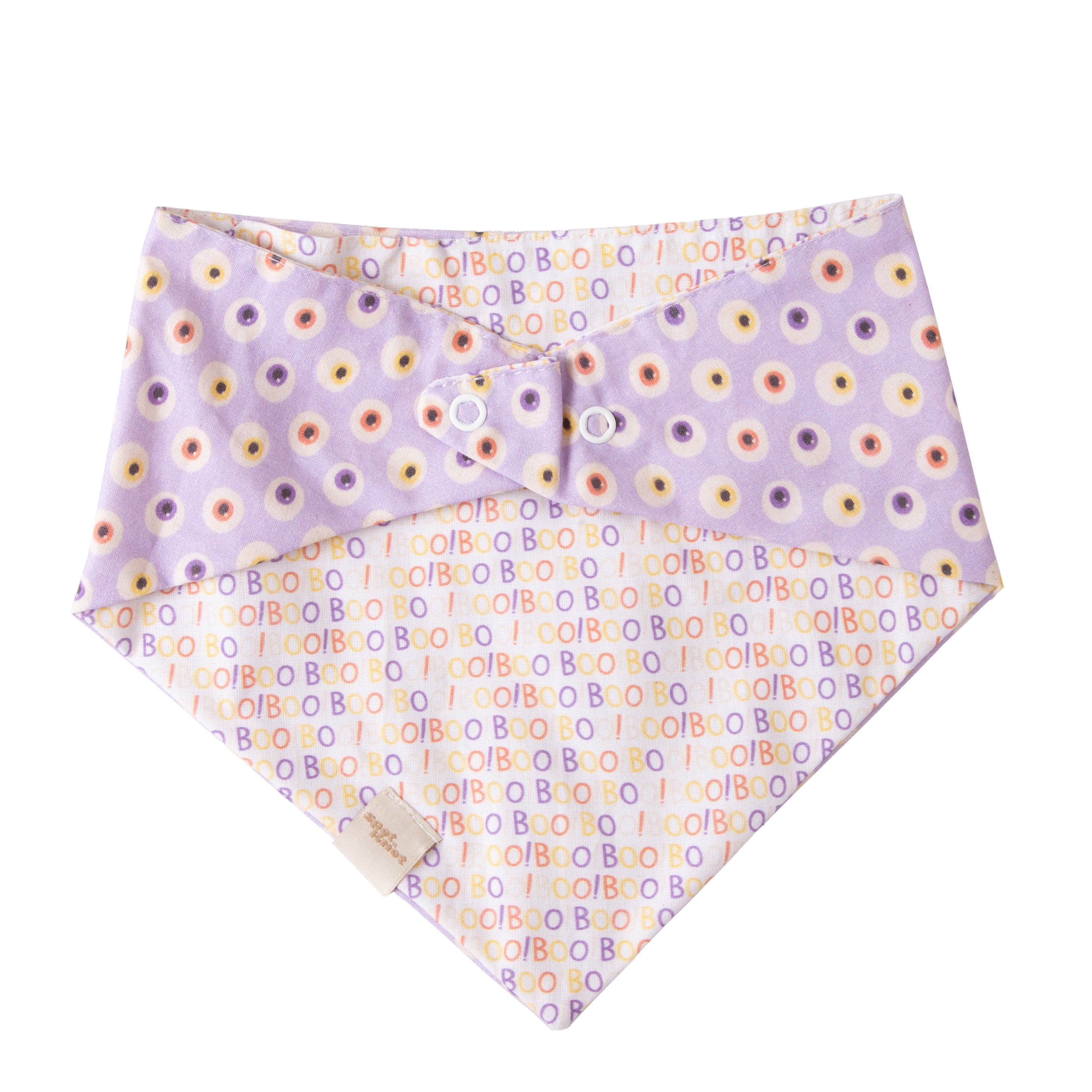 Pet Bandana Halloween Eyes and BOO | Autumn Collection (Double Sides & Snap on) Dog & Cat image 1