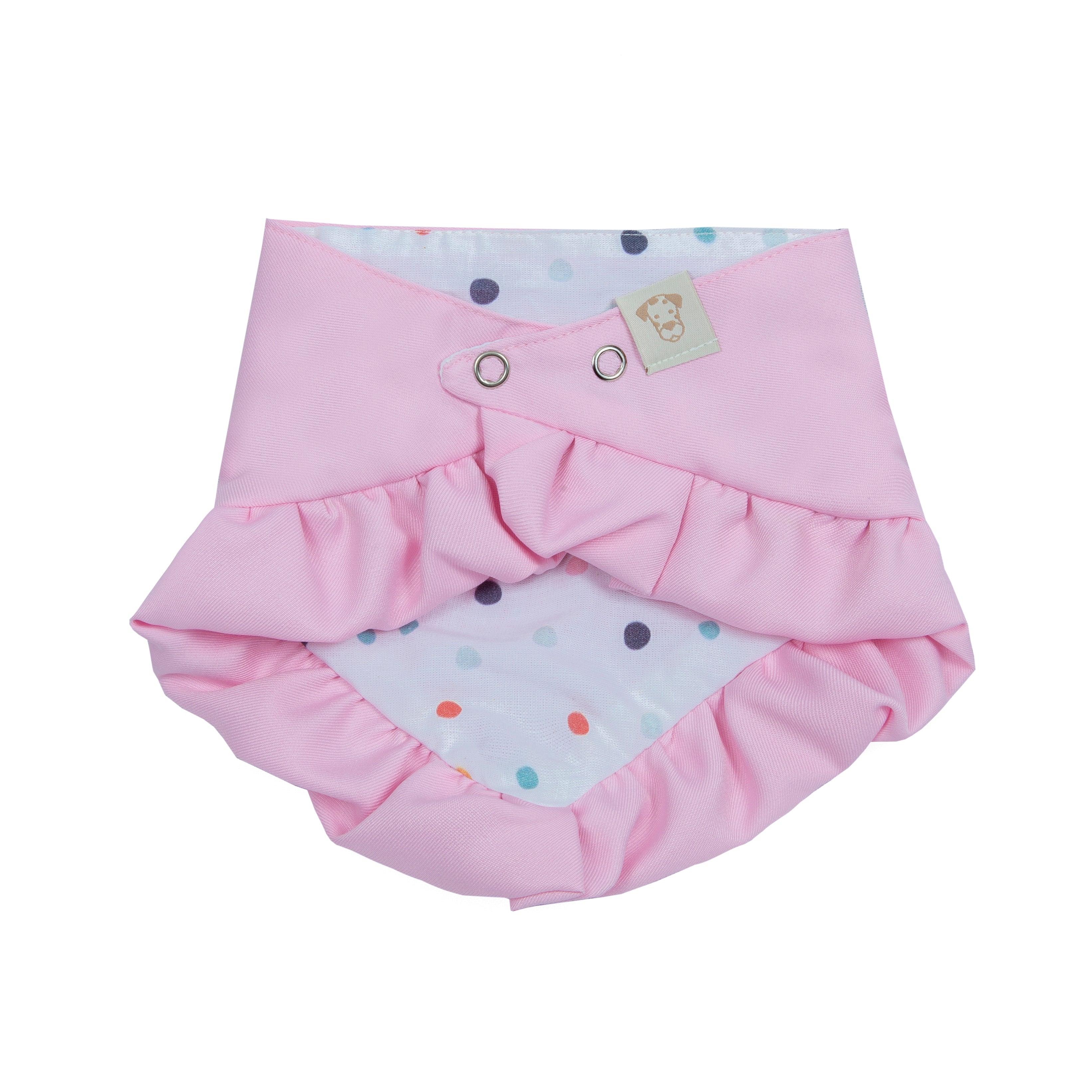Bandana Birthday Girl Skirt Pink and Purple | Embroidered Pawty Time Pet Bandana for Dog & Cat with Snap image 5