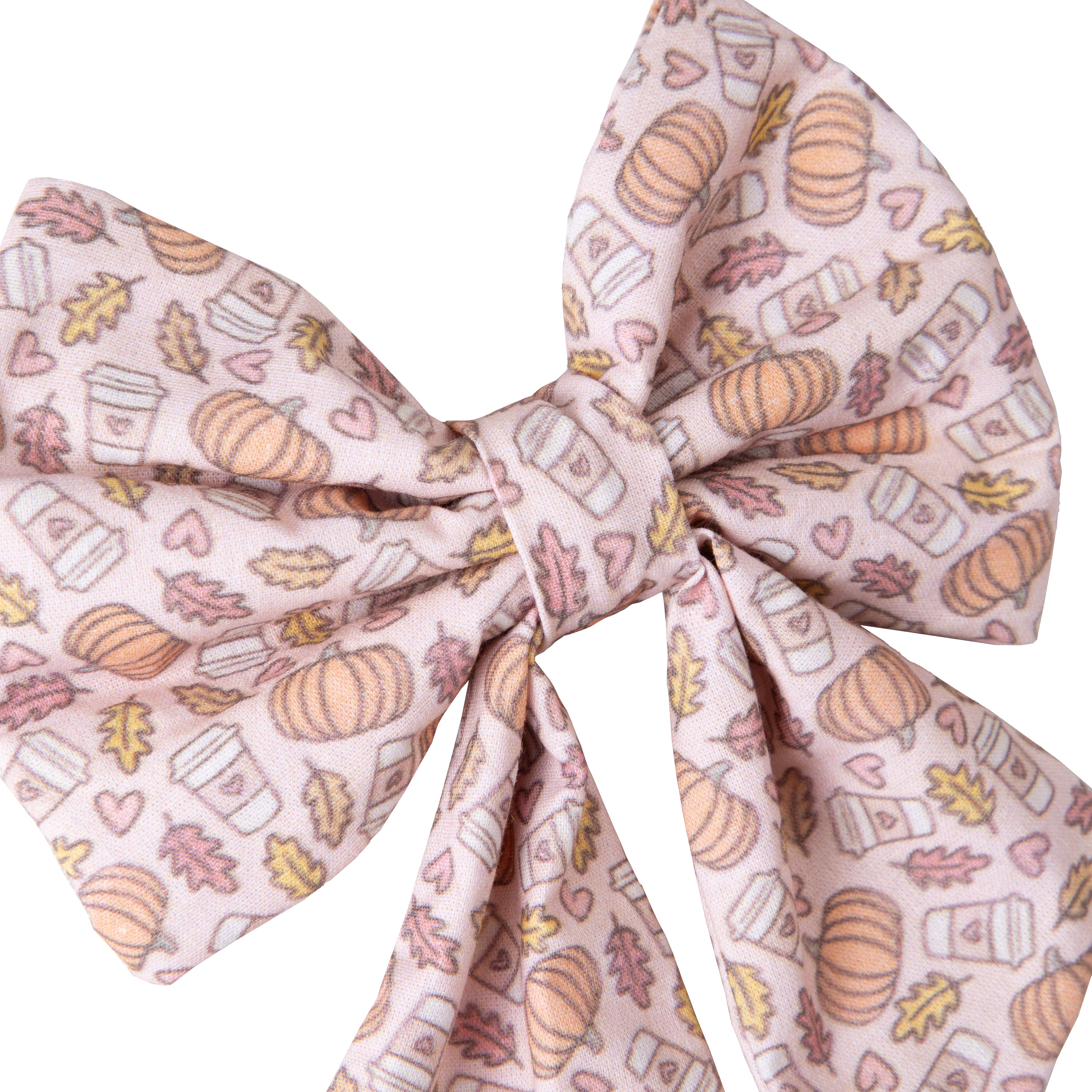 Dog Bow Pumpkin Spice Latte | Autumn Collection - Fall (Slip on collar) image 1