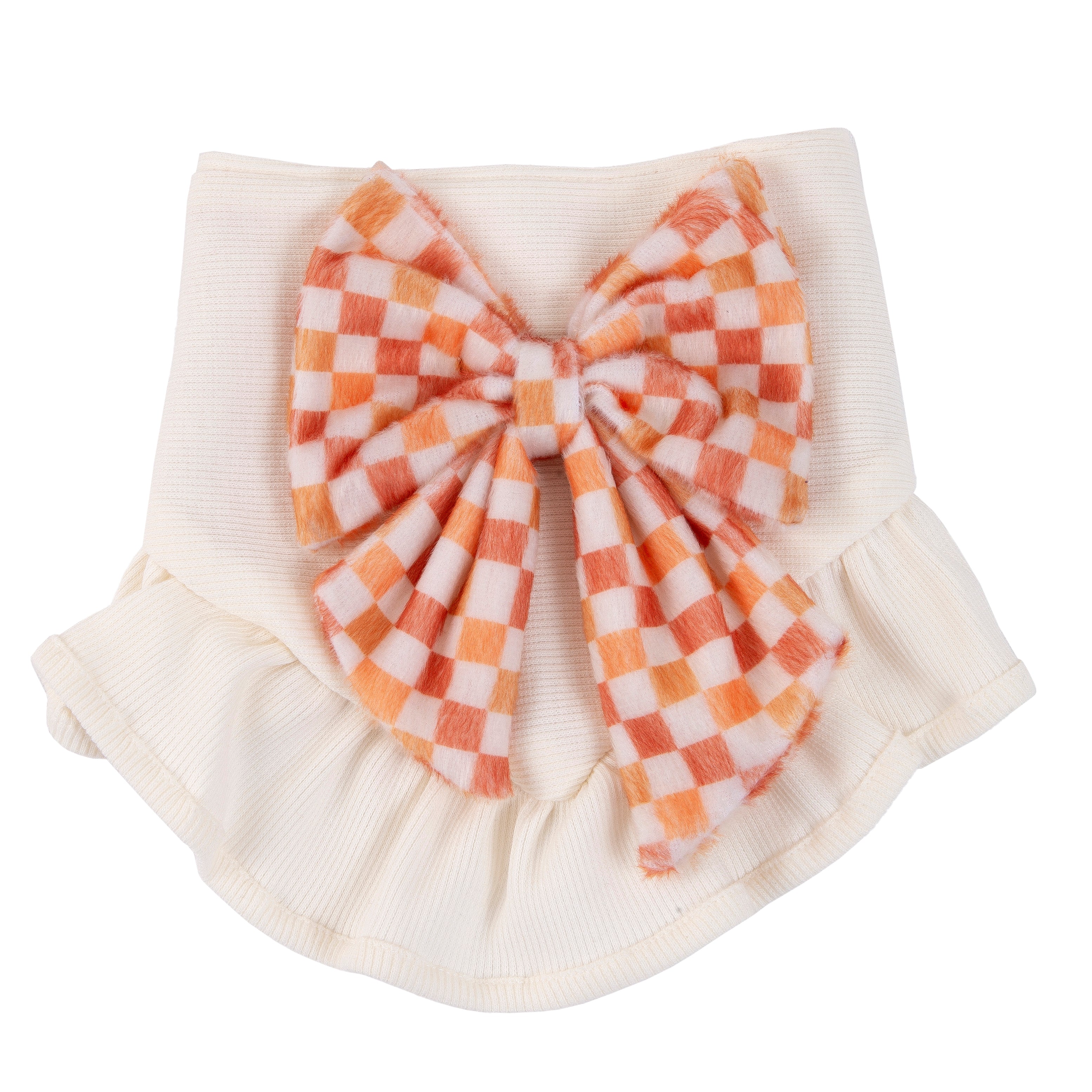 Pet Bandana Ruffles and Bow Checkered | Autumn Collection - Fall image 0