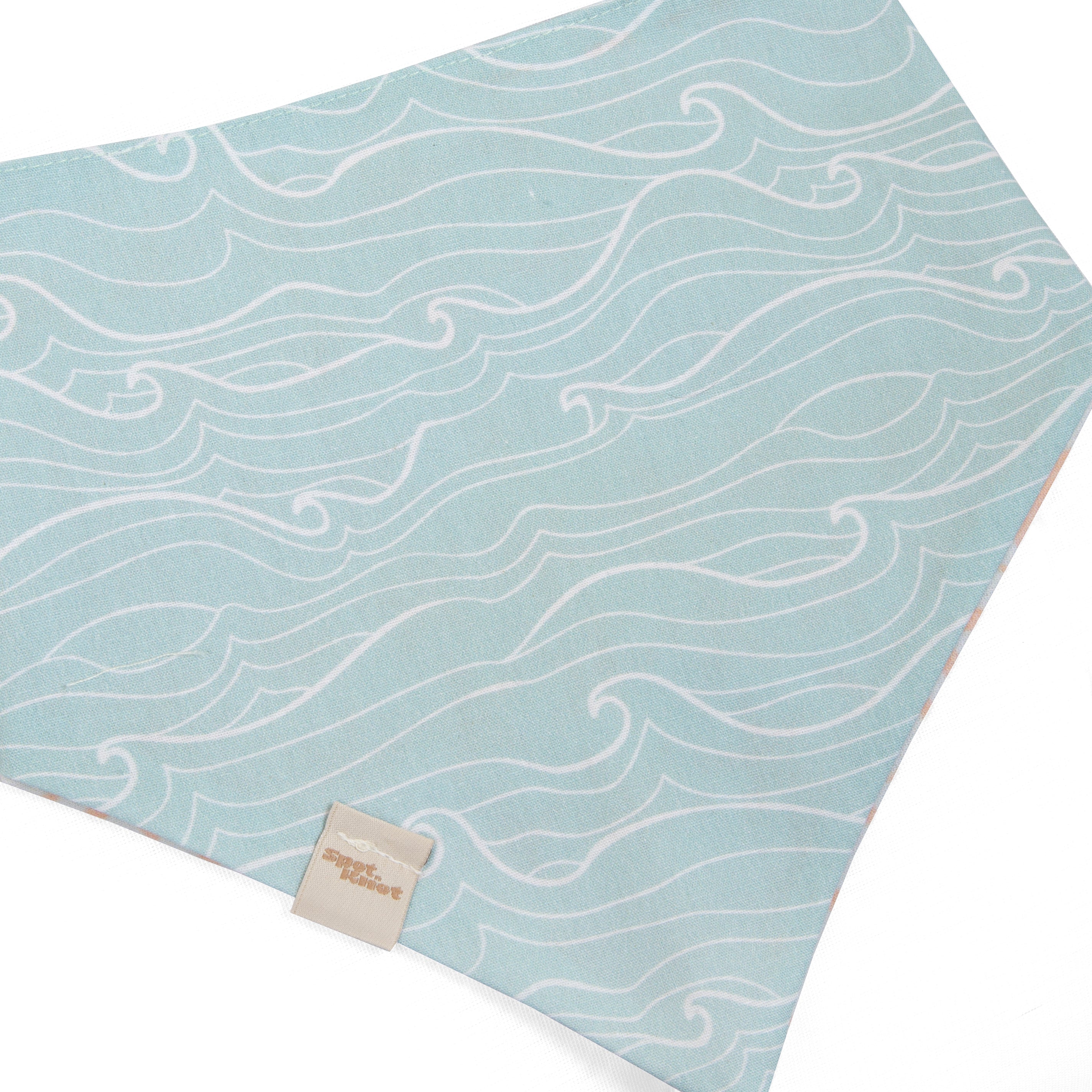 Dog & Cat Bandana Waves and Starfish | Sunny Day Collection - Summer (Double Sides & Snap on) image 1
