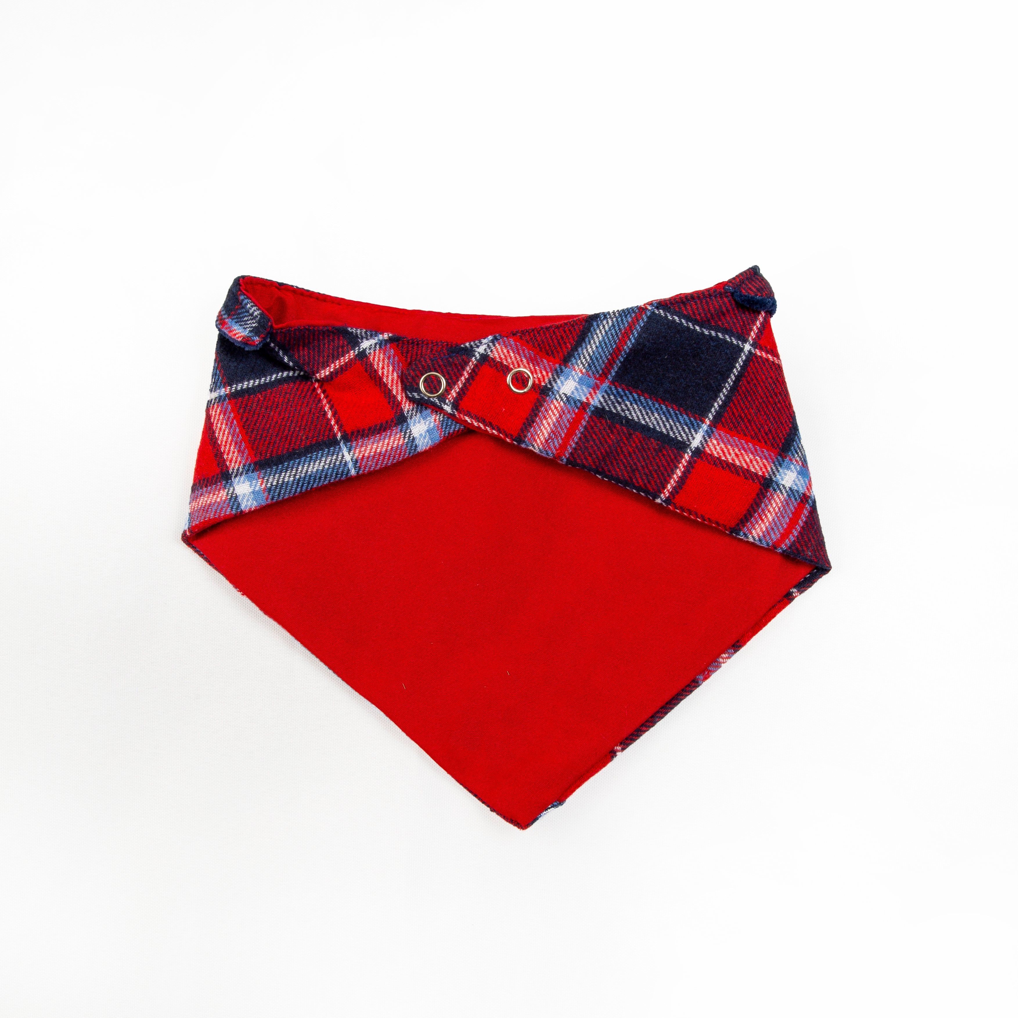 Plaid Flannel Pet Bandana Shirt | Christmas Collection image 1