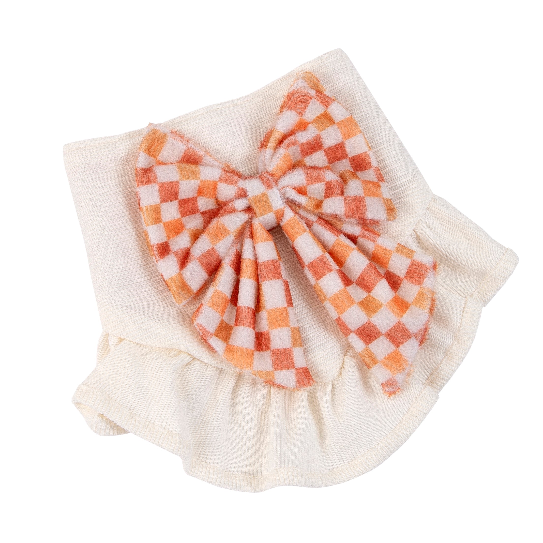 Pet Bandana Ruffles and Bow Checkered | Autumn Collection - Fall image 1