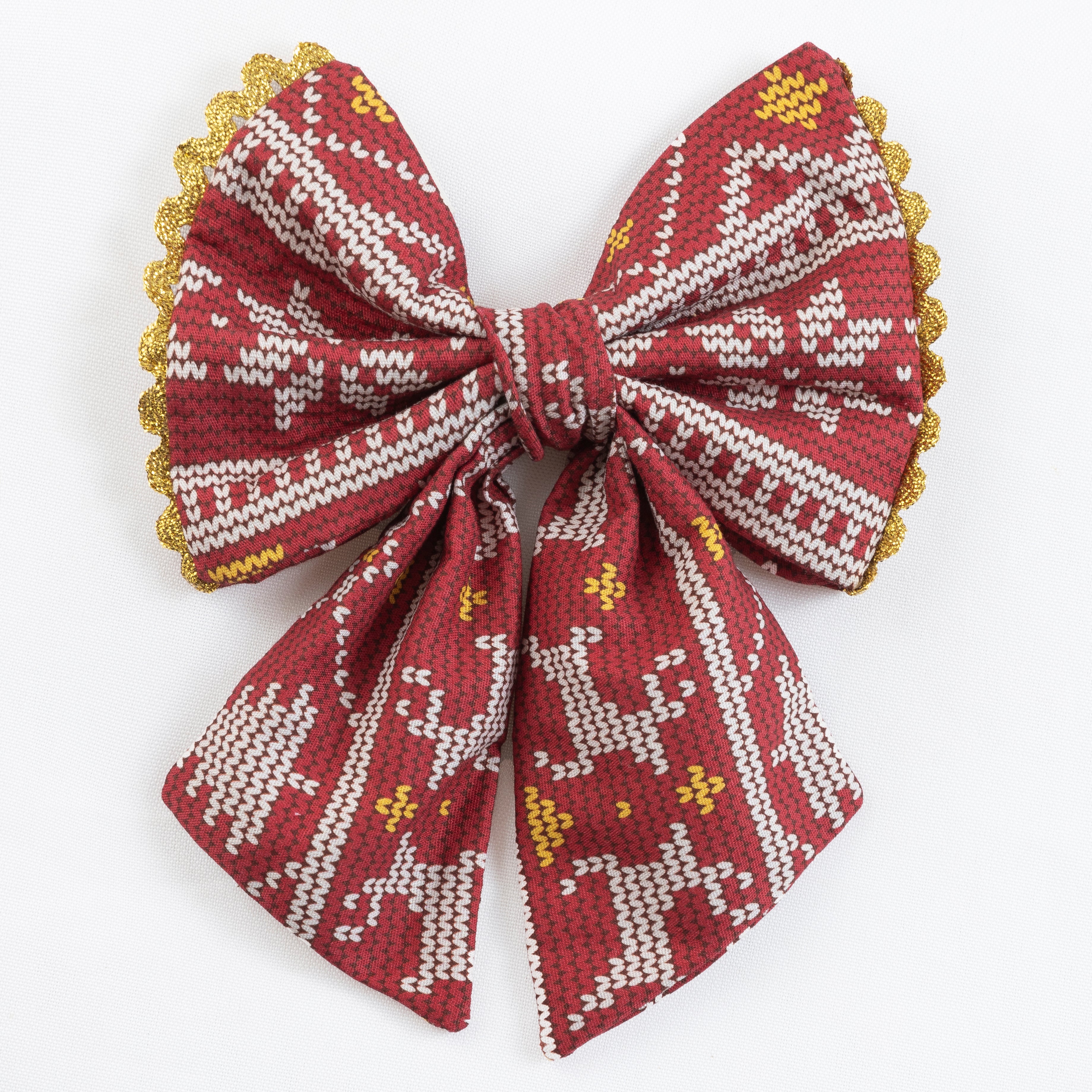 Christmas Dog Bow Holiday Flair |  (Slip on collar) image 0