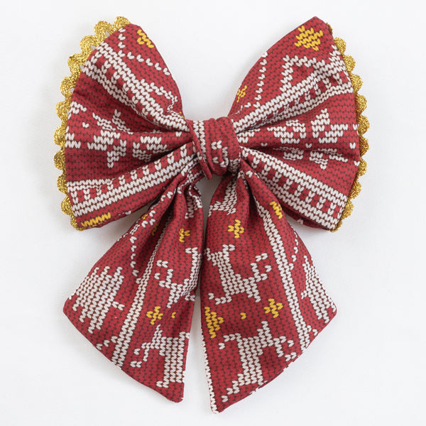 Christmas Dog Bow Holiday Flair |  (Slip on collar) image 0