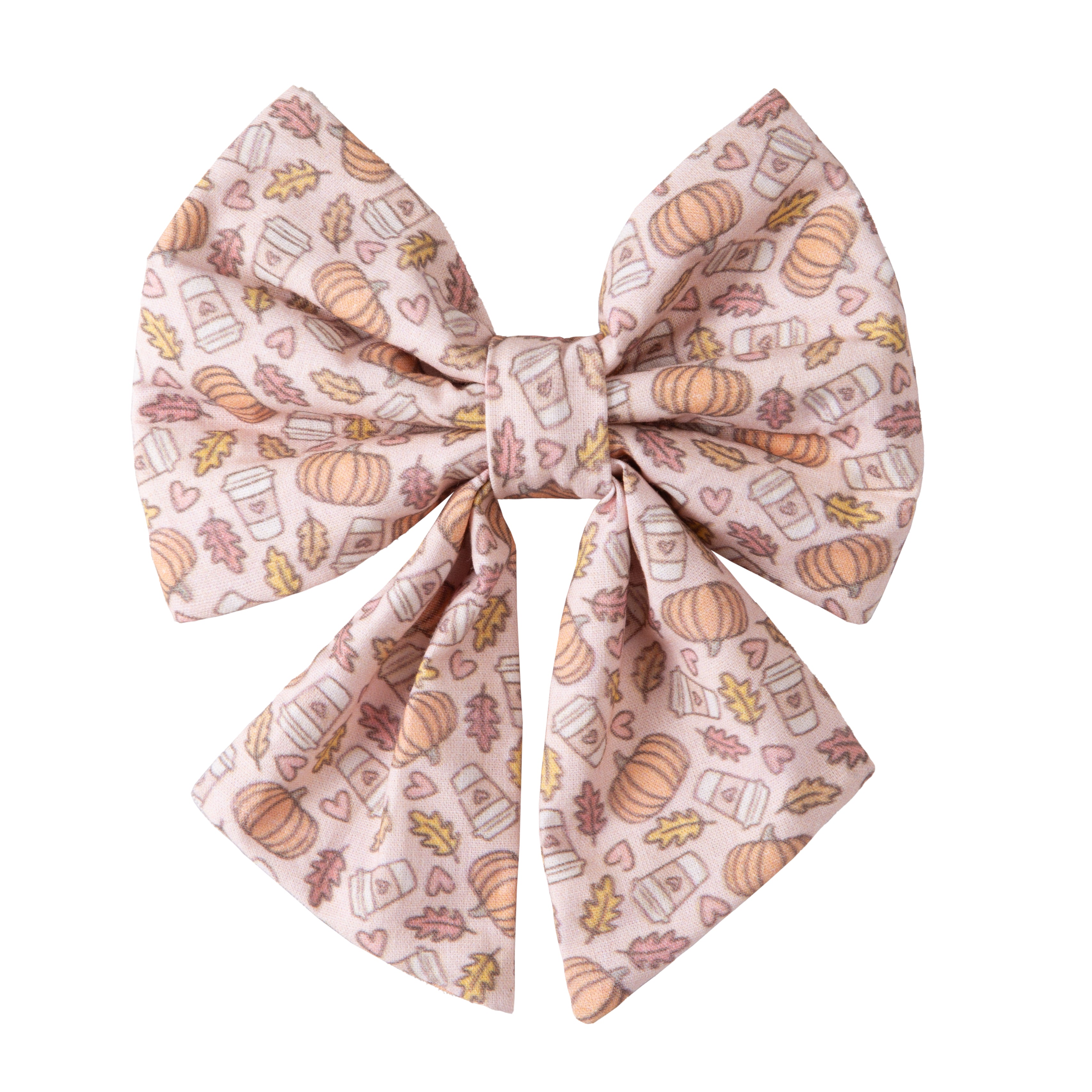Dog Bow Pumpkin Spice Latte | Autumn Collection - Fall (Slip on collar) image 0
