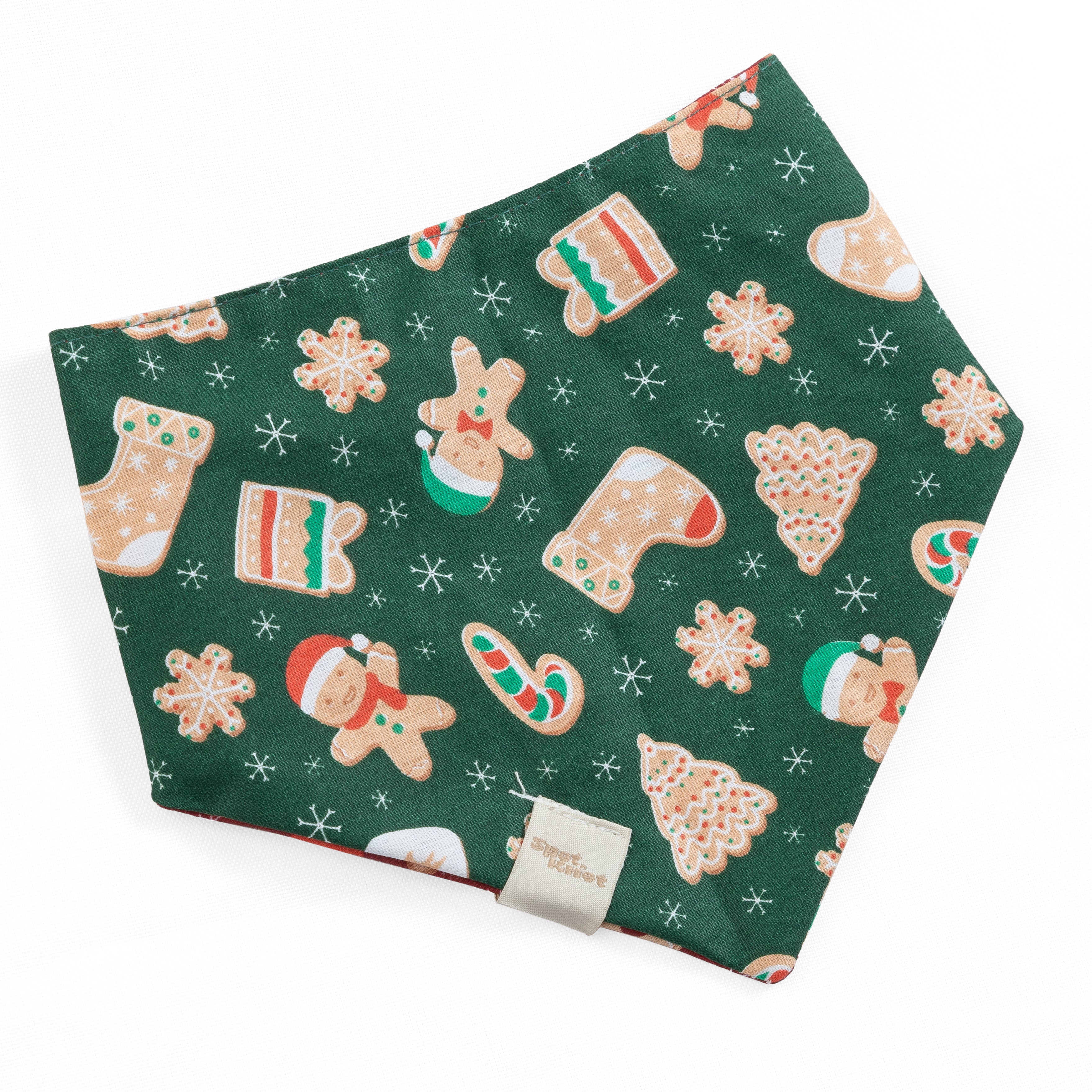 Pet Bandana Holiday Cookies Reversible | Christmas Collection image 4